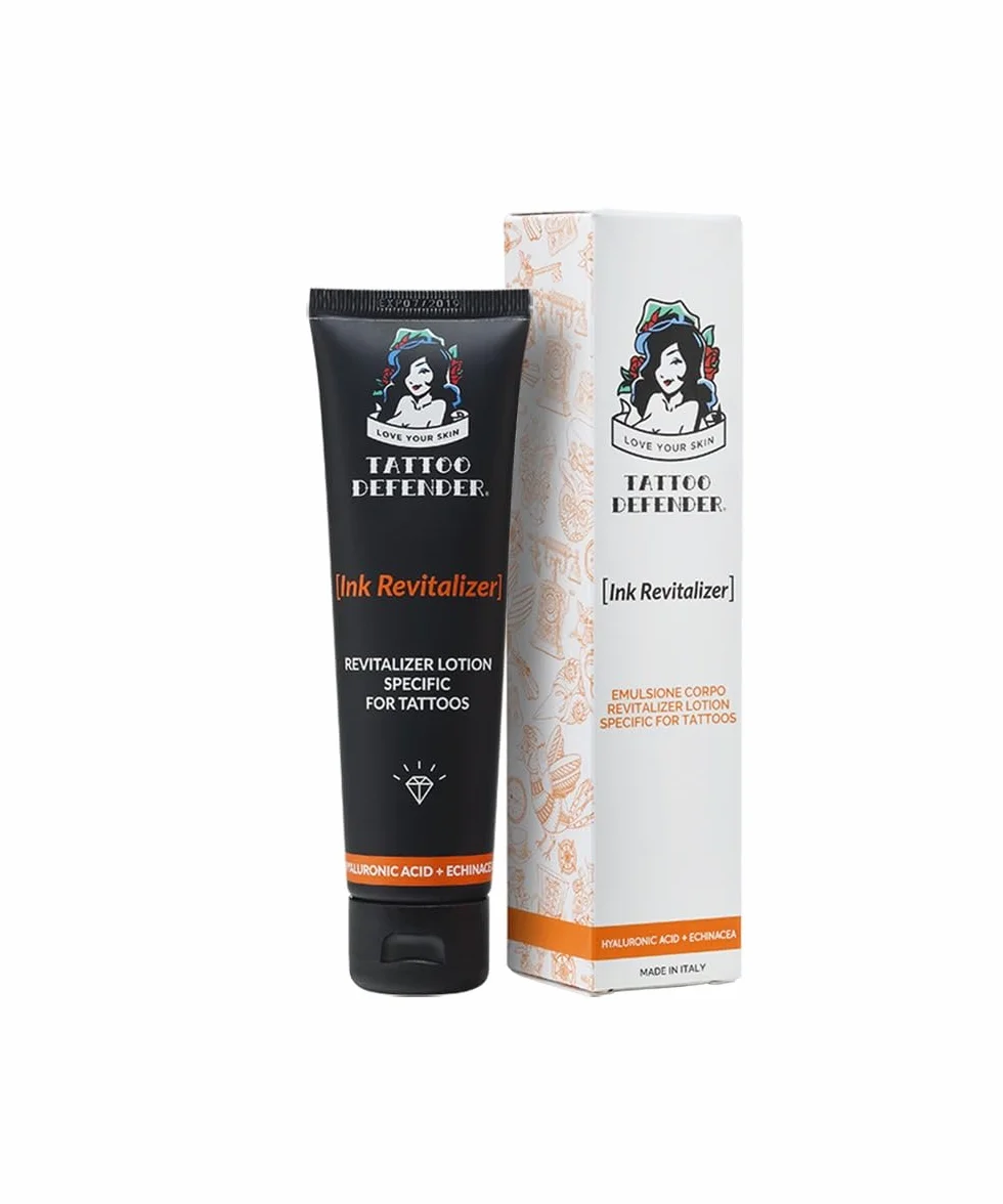 Tattoo Defender Ink Revitalizer 100 ml Crema Mantenimiento Tatuajes Refresca Colores Negro
