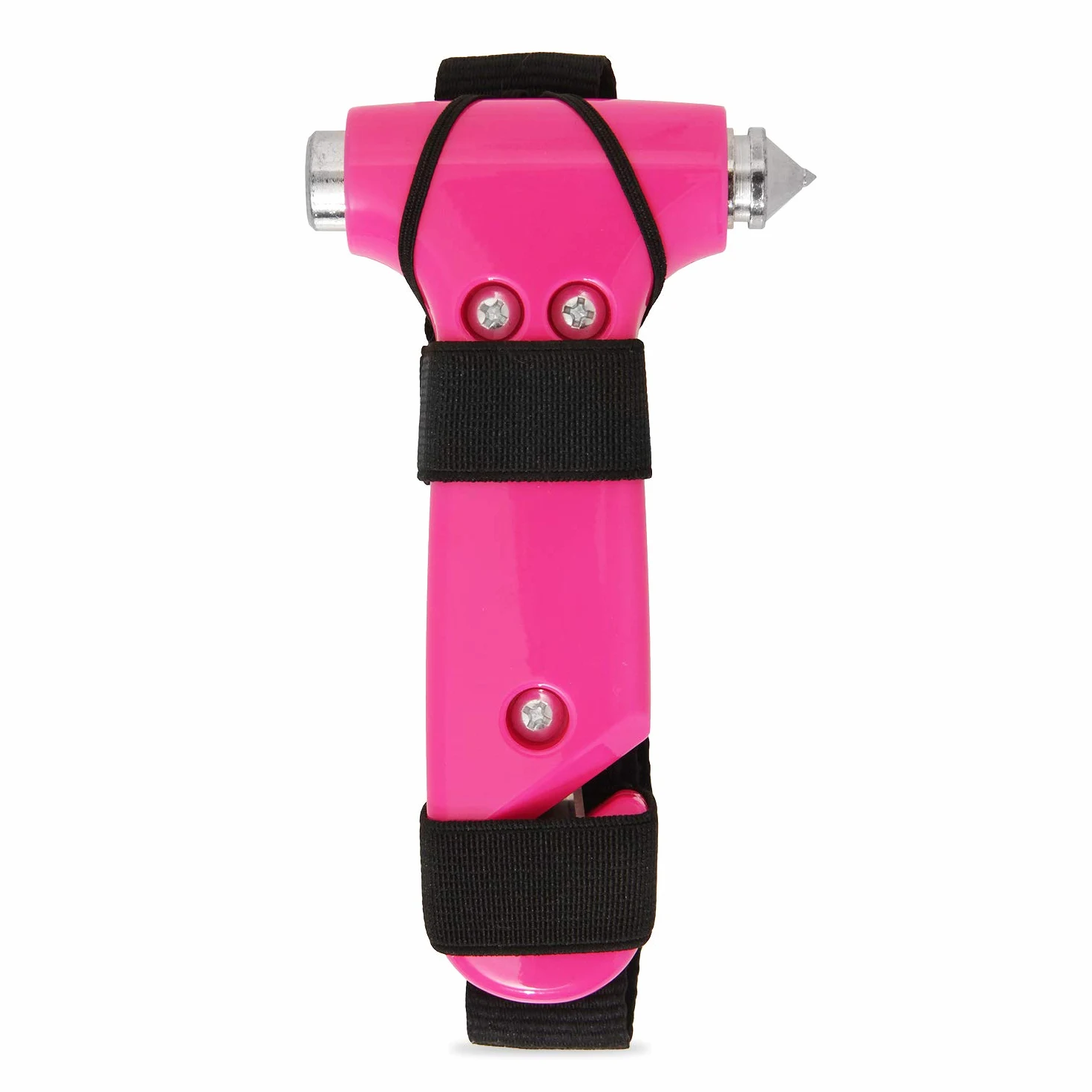 Martillo de seguridad súper lindo – Herramienta de martillo de escape automotriz de emergencia, cortador de cinturón de seguridad y herramienta de rotura de ventana de coche, rosa, 2 unidades