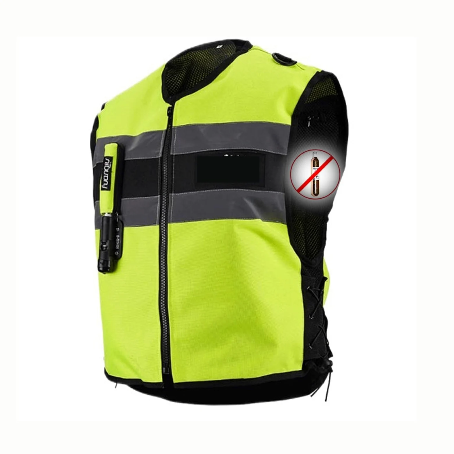 Adecuado for Chalecos De Airbag De Motocicleta for Hombres/mujeres Motocross Air-Bag Chaqueta Con Tira Reflectante(Green,Large)
