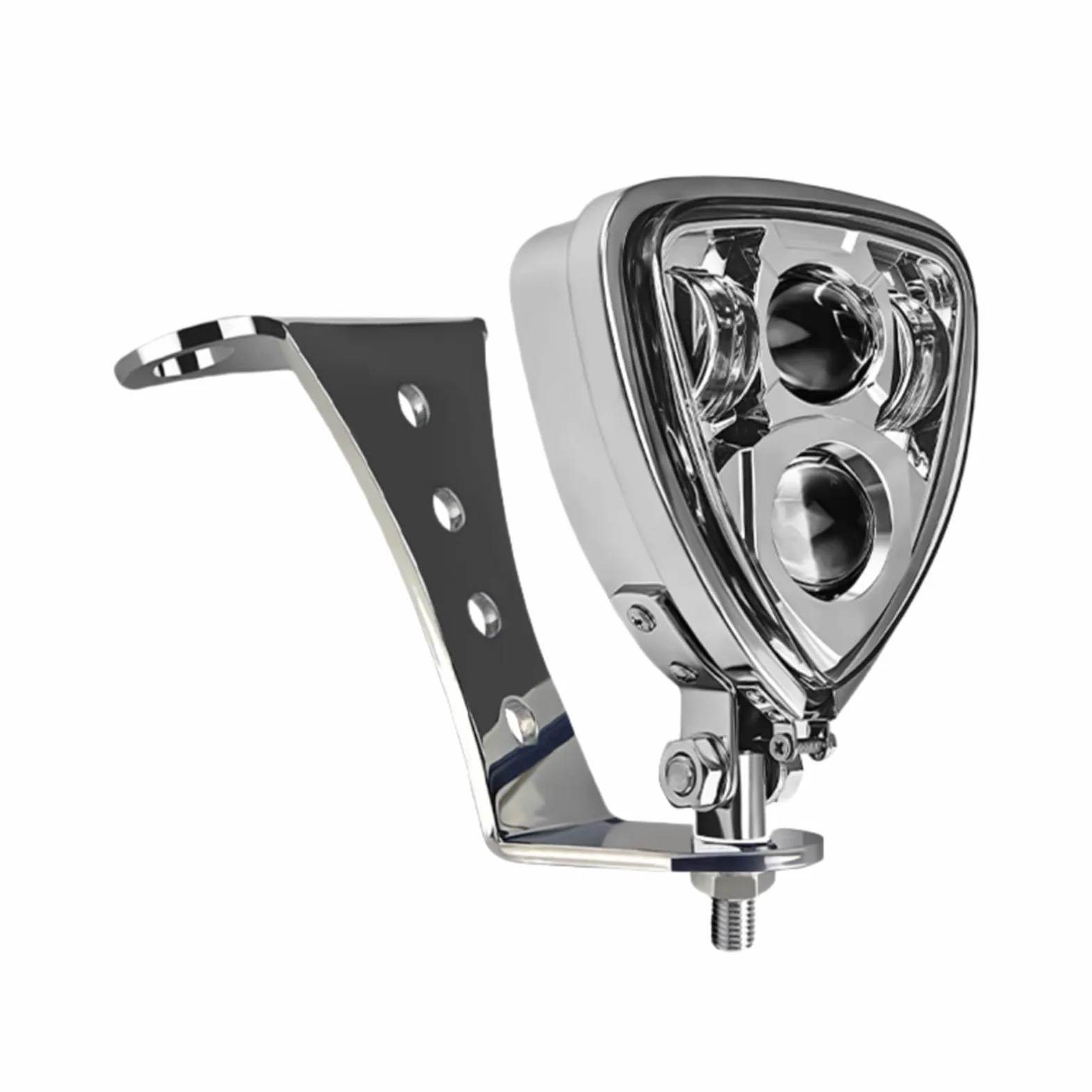 Faros Motocicleta Luz Triangular LED para Motocicleta LED Antiniebla | Luz Triangular LED Para Motocicleta Soporte Conexión Doble Lámpara Para Touring Para Chopper Para Bobber