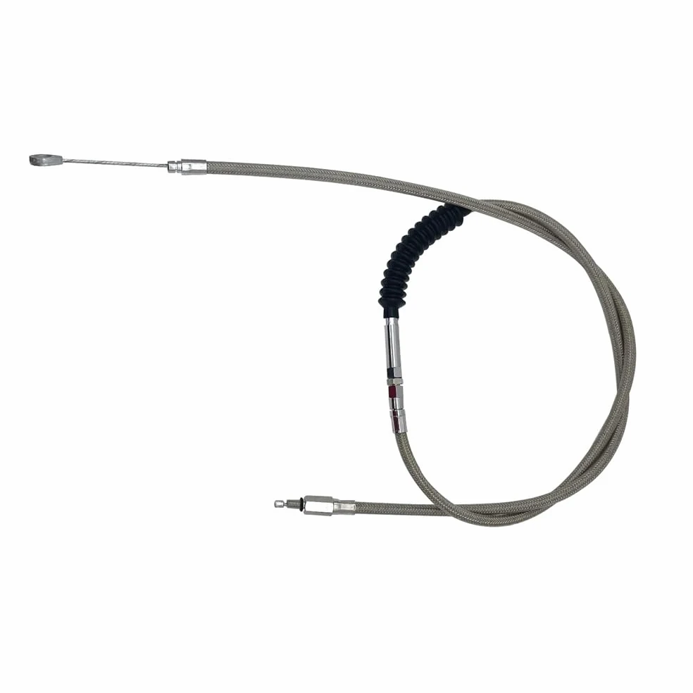 Cable de embrague trenzado acero inoxidable, 160CM, 63 ", para Touring para Softail para Dyna para Sportster XL 883 1200 1990 y posteriores
