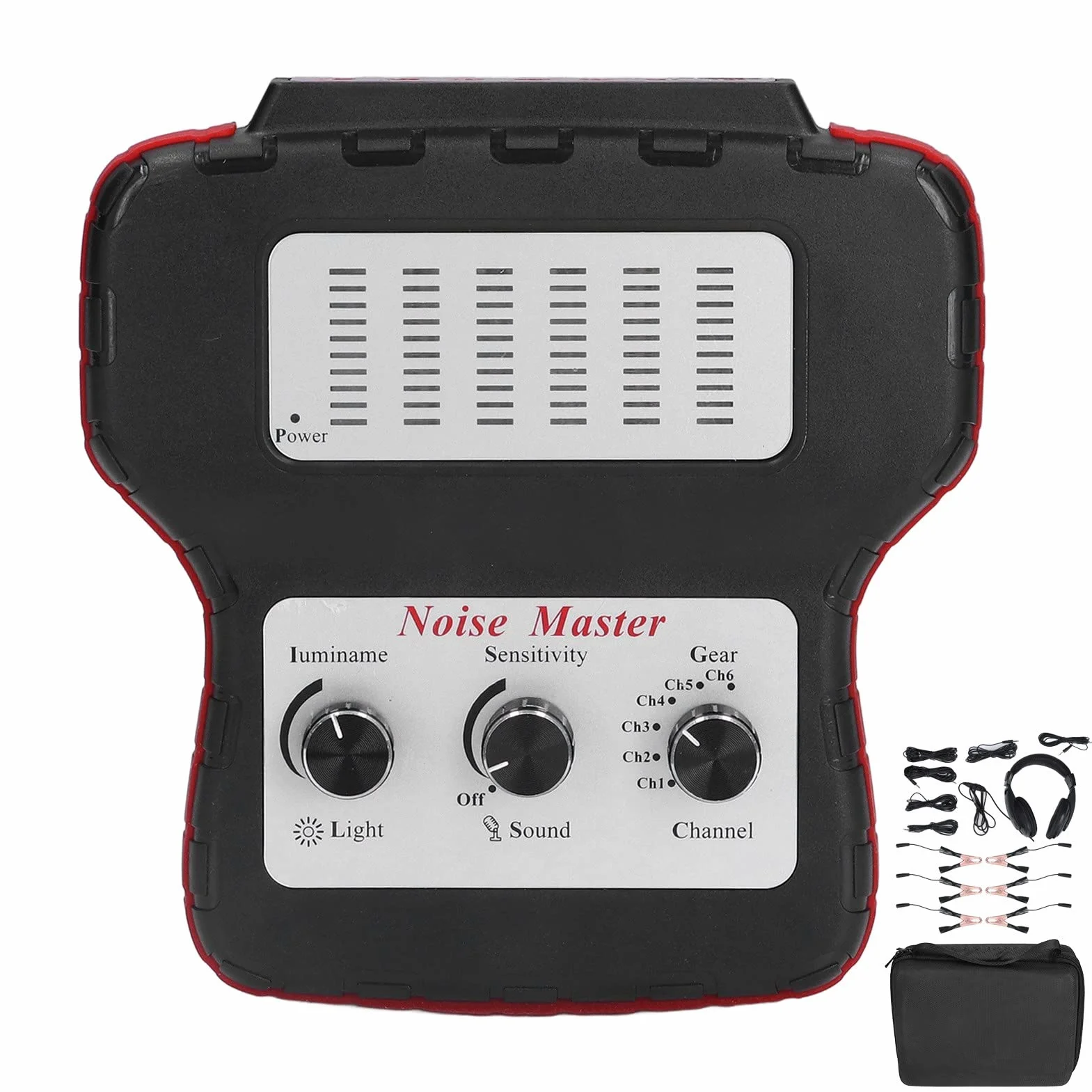 Estetoscopio electrónico para automóvil Herramienta de diagnóstico de motor automotriz de 6 canales Buscador de ruido de automóvil de 100 Hz a 10 kHz para transmisión de chasis de