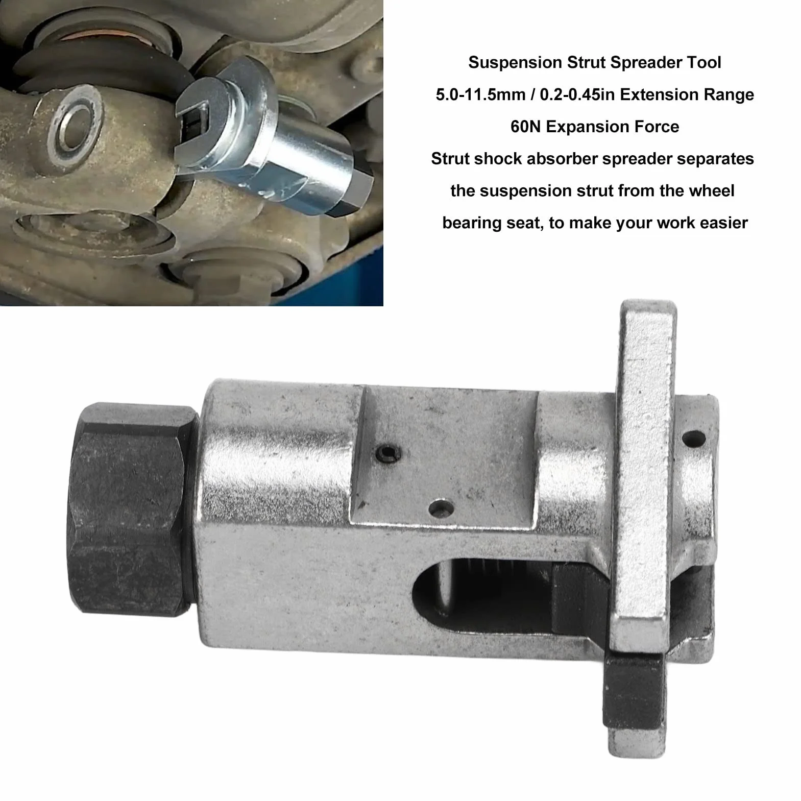 Ejoyous Herramienta de amortiguador, manguitos de eje, esparcidor de 5 – 11,5 mm, herramienta para rodamientos de rueda, herramienta de suspensión, expansor, tensor de muelle, amoladora de cubo de