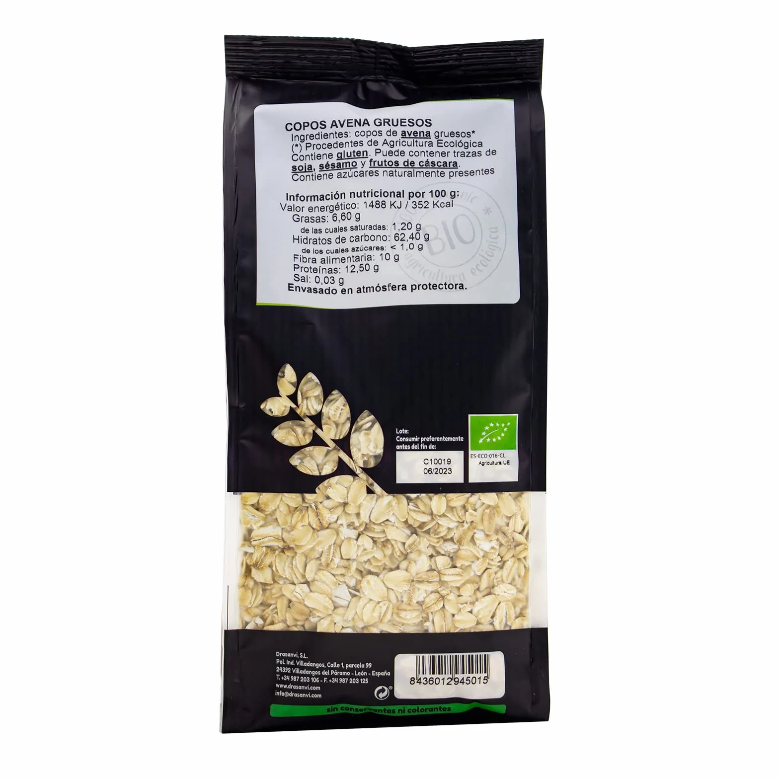ECOSANA COPOS AVENA GRUESO INTEGRAL BIO 500G