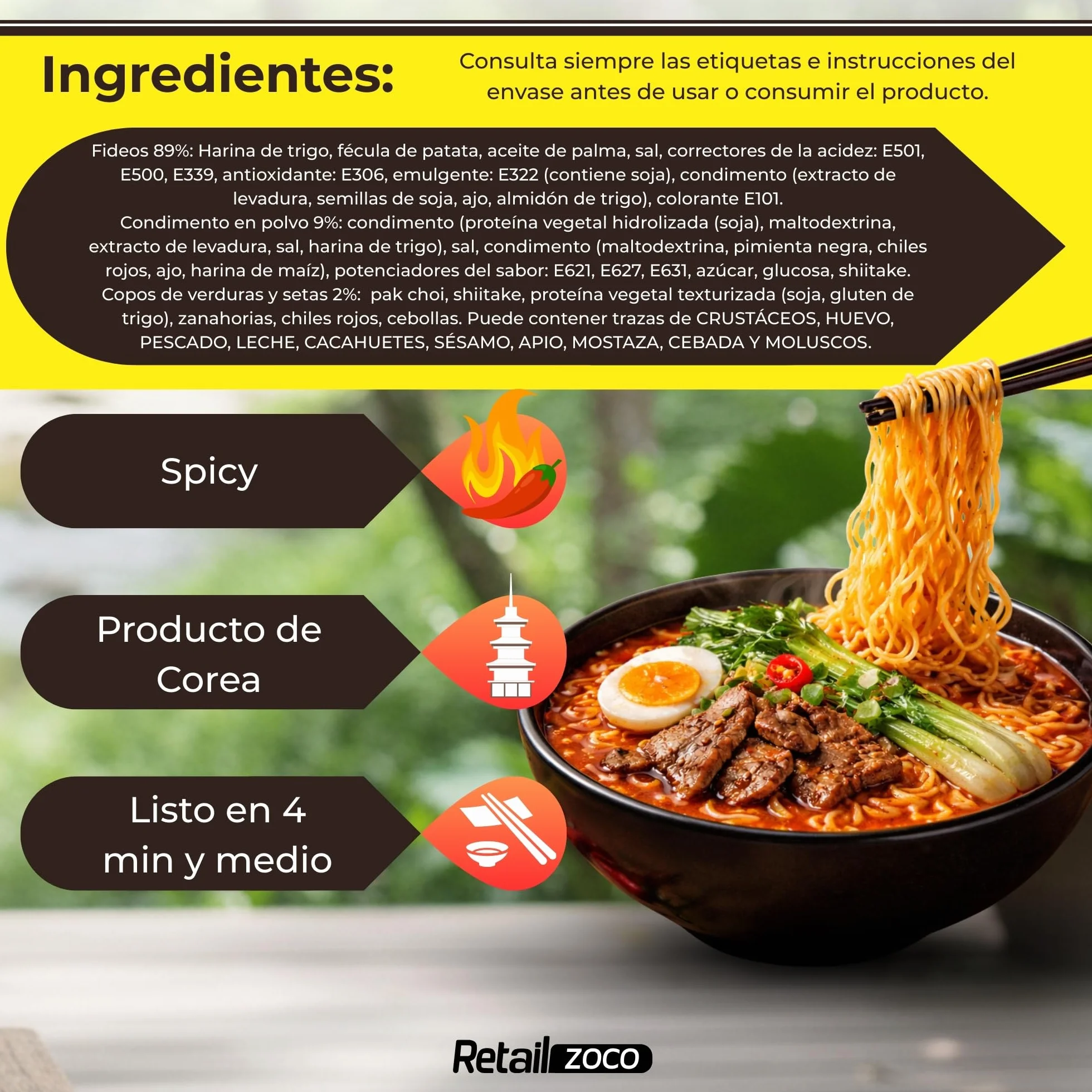 Nong Shim Shin Ramyun Ramen Picante Fideos Instantáneos Corea Original 20x120g