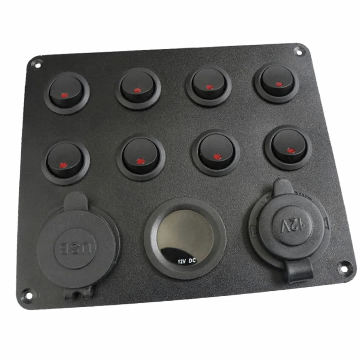 Panel de Control Marino Doble USB 4.2a y Voltímetro para Coche, Camión y Rv