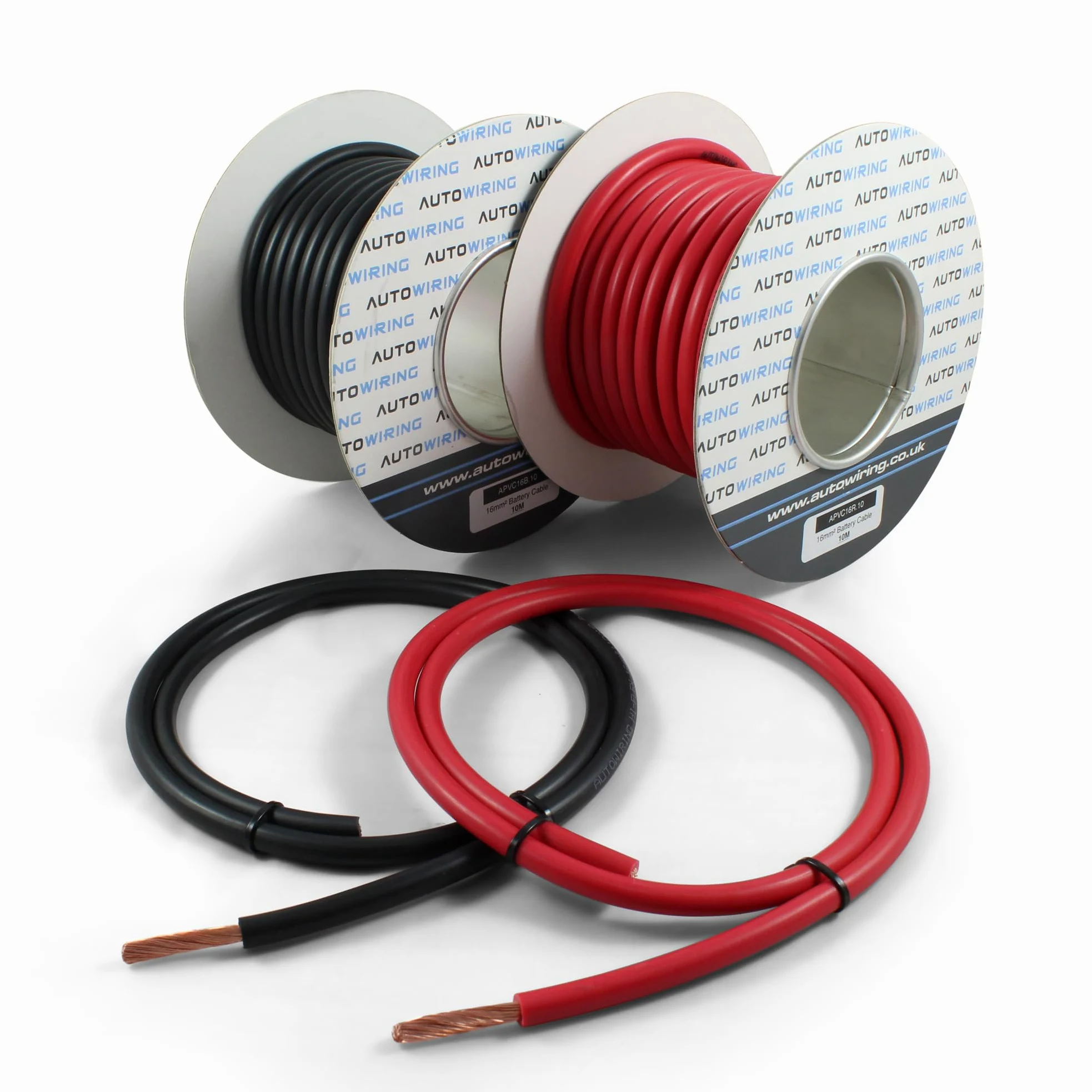 Cable de PVC para batería, arranque, inversor y soldadura, 110 A, 16 mm², Hi-Flex (negro, 15 metros)