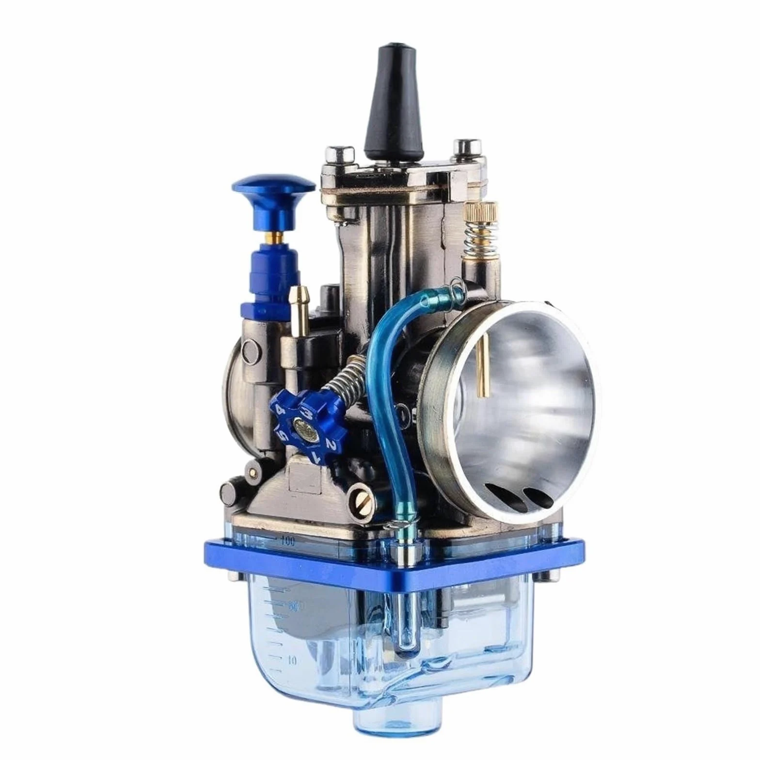 Pieza del carburador Universal para PWK 24mm para Motor De 90cc A 125cc Carburador De Motocicleta Tazón De Cubierta Transparente Azul Azabache