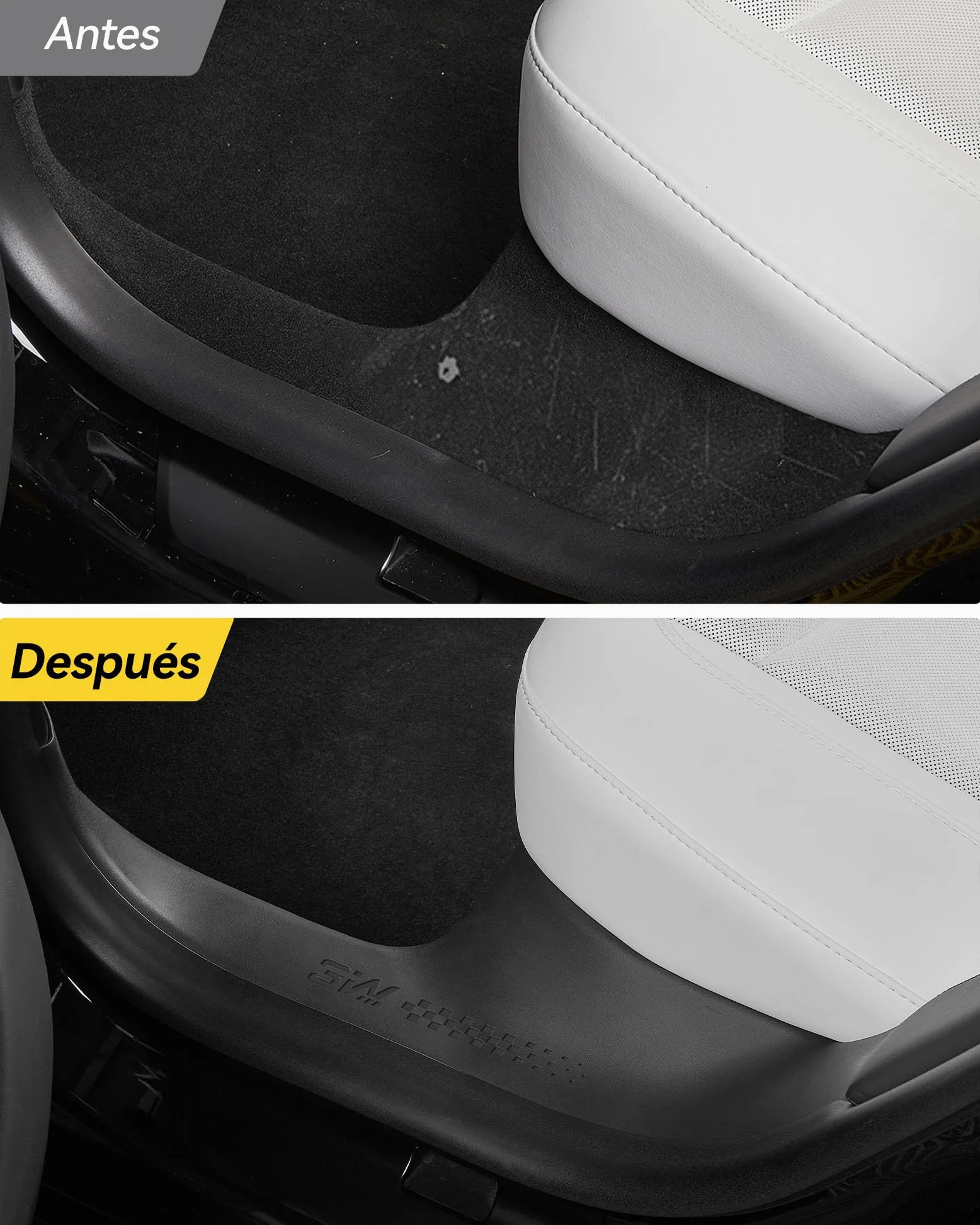 3W 5 piezas de protección de umbral de puerta para Tesla Model 3 Highland 2024-2026 Pedal de puerta delantera y trasera y espacio de carga, protección contra chispas TPE, protección contra chispas en