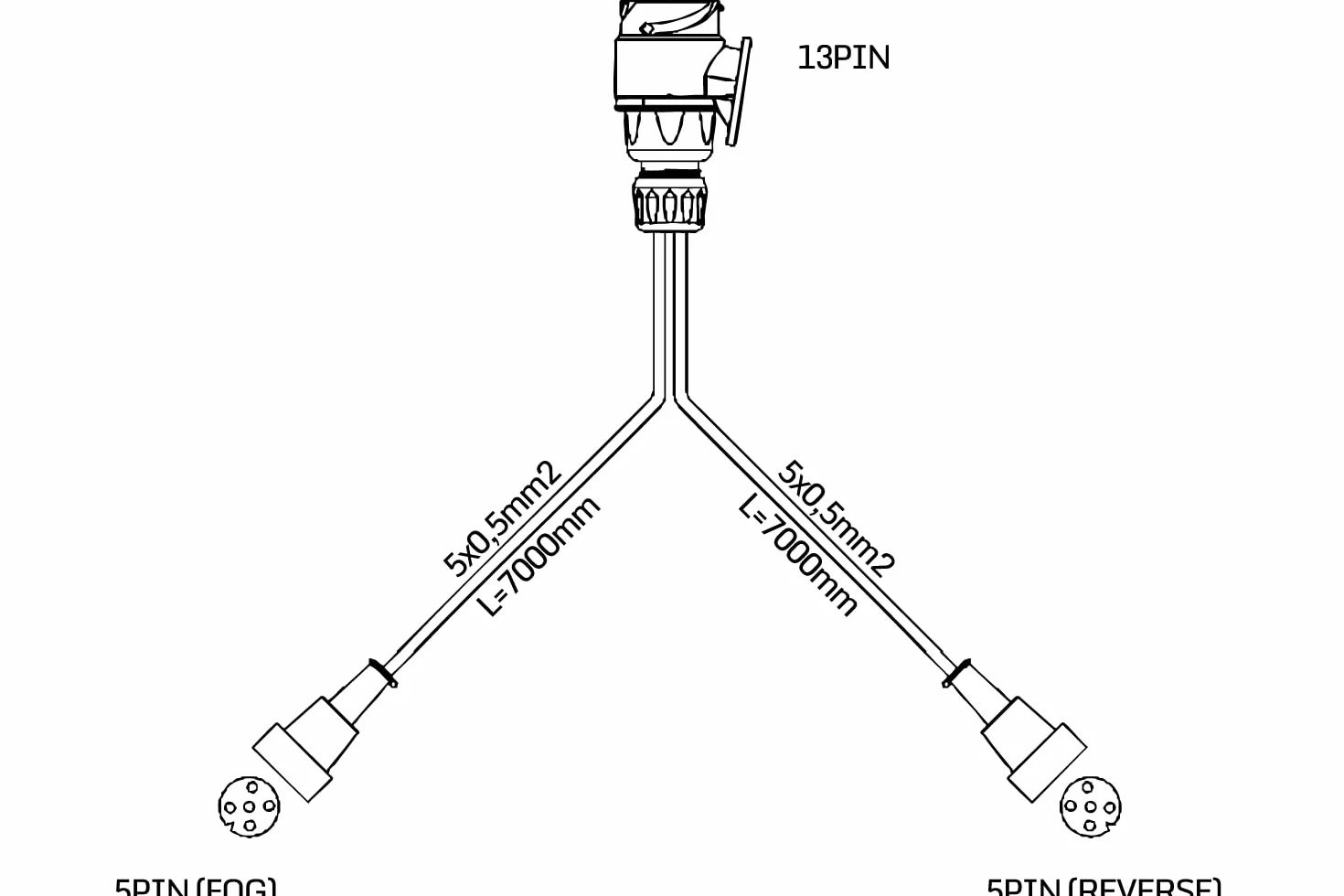 Juego de faros traseros LED Canbus Fristom FT-270 izquierdo derecho 7 funciones 12 V antiniebla marcha atrás cableado eléctrico Mantes 7 metros enchufe 13 pines para remolque, camión, coche Bisarca