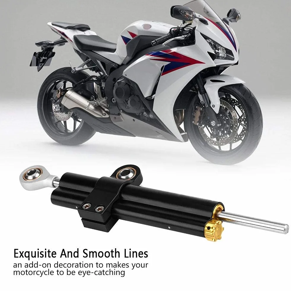 EBTOOLS Universal Motocicleta CNC Ajustable Amortiguador de Dirección Estabilizador Soporte de Montaje Soporte