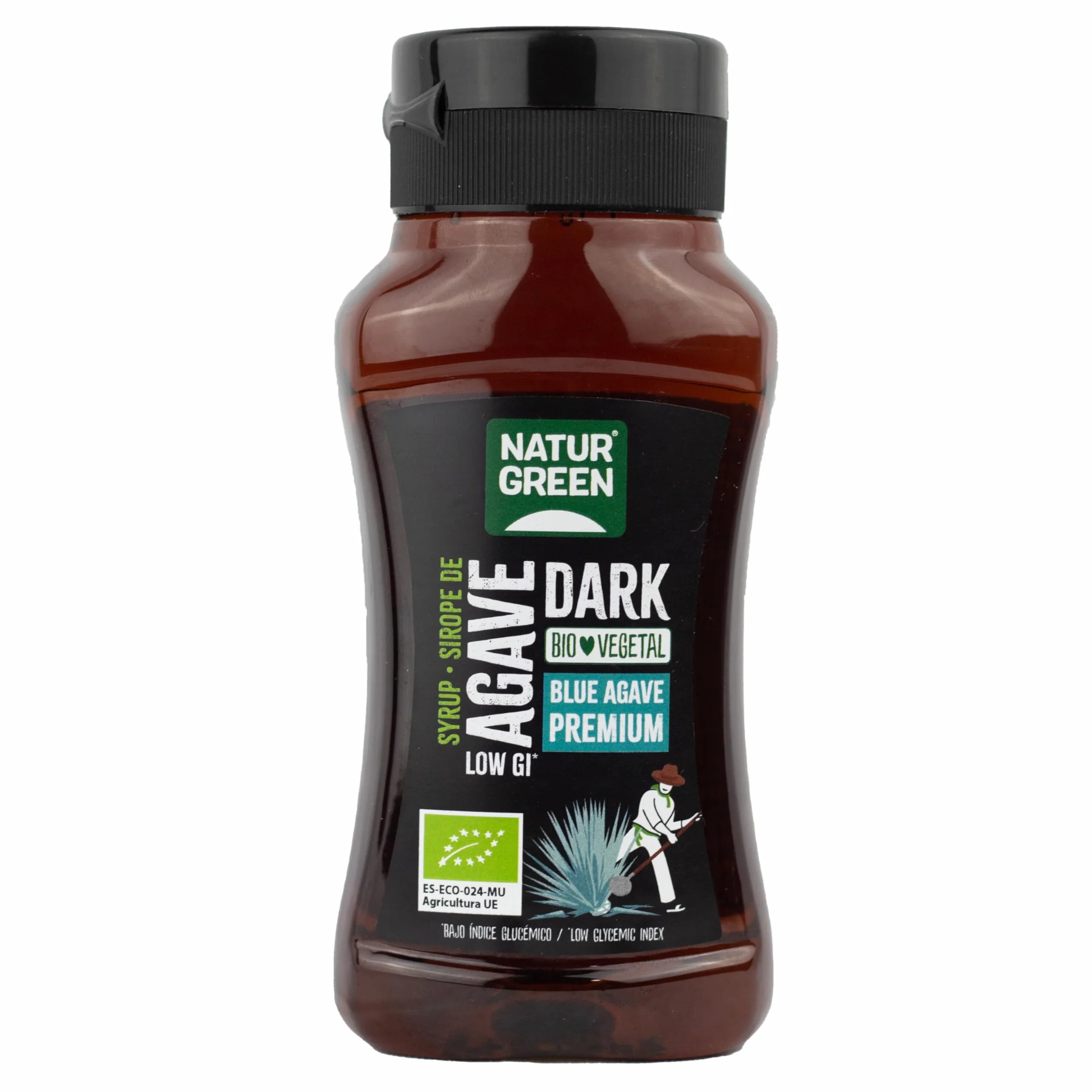 NaturGreen Sirope de Agave Dark BIO Ecológico Bajo Índice Glucémico Pack 6 x 258 ml