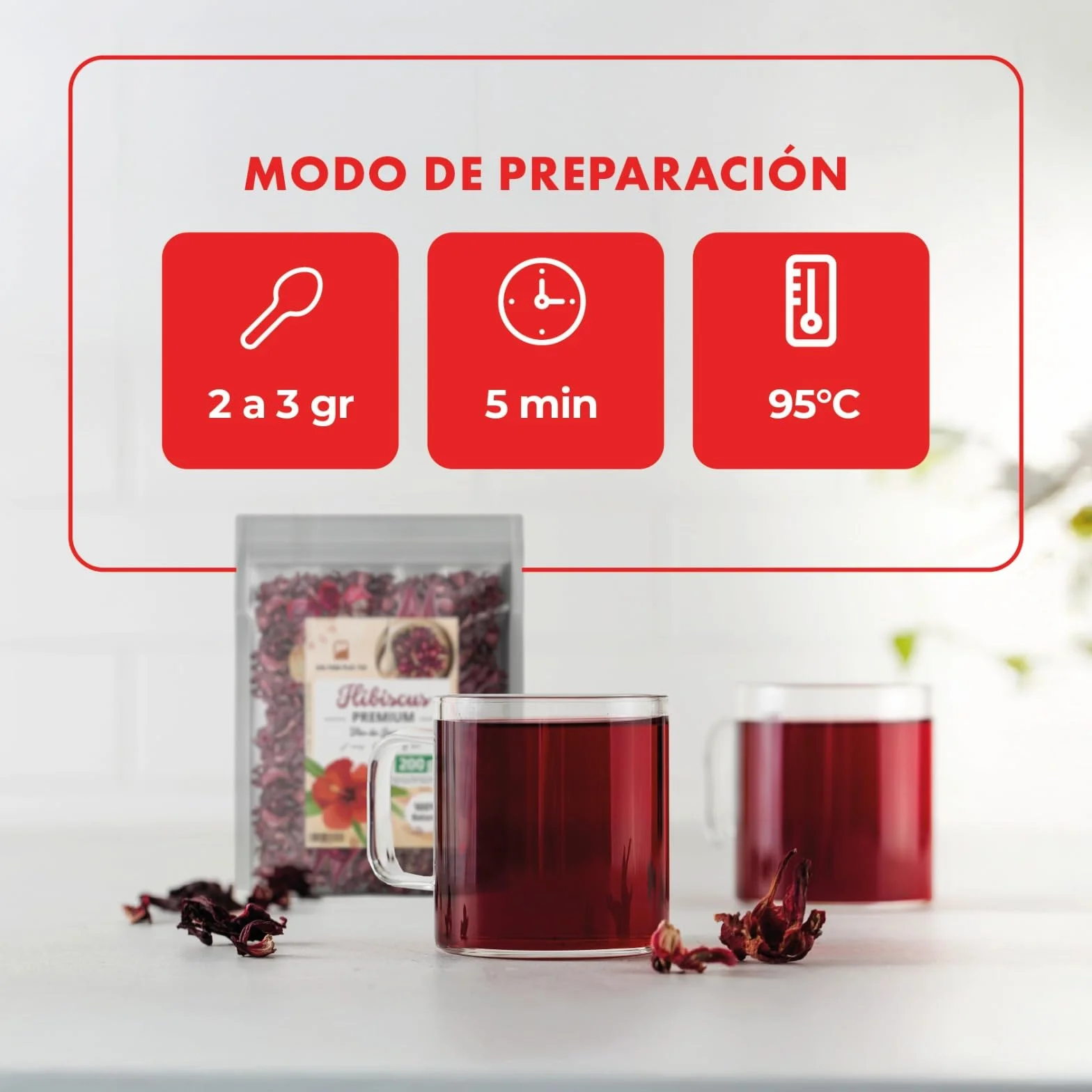 Flor de Jamaica 1KG Hibiscus Tea - Hibisco Infusiones Detox