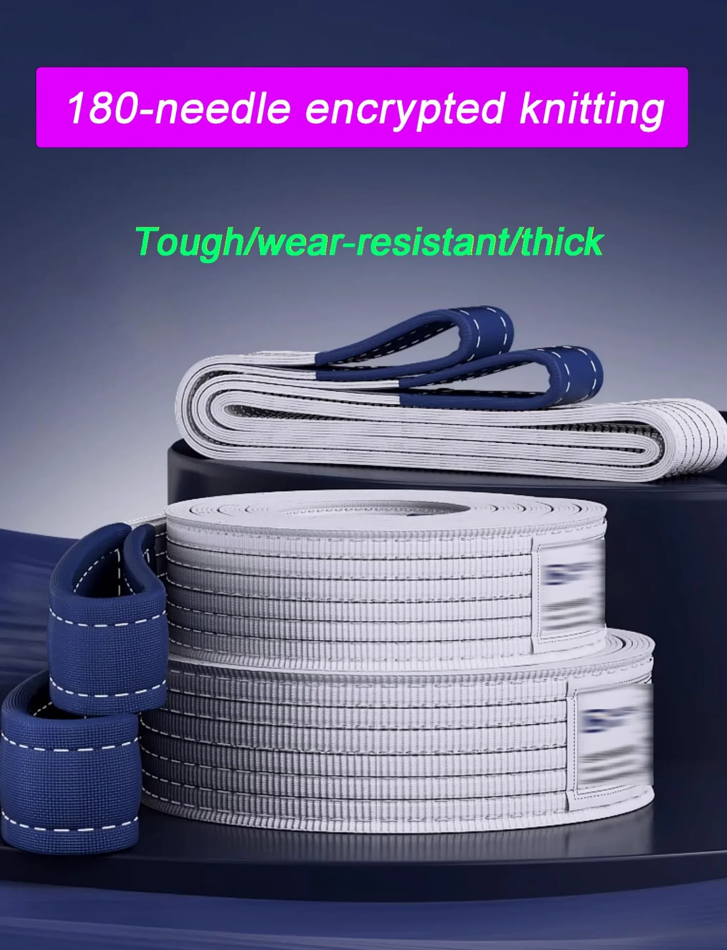 Eslingas de elevación de Alta Resistencia: Correas de cincha para elevación Industrial, Montaje de grúas, Trabajos de arboricultura y Remolque de automóviles.,2T-19.7ft