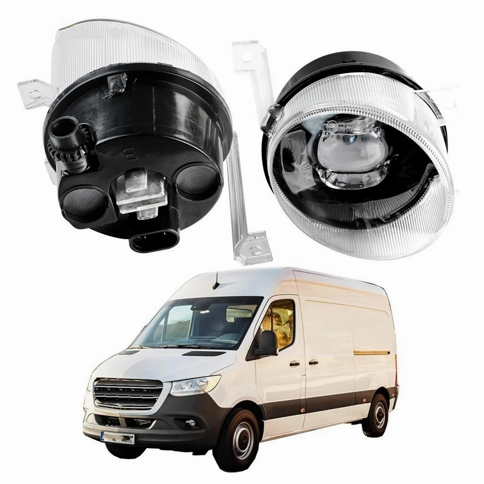 Faro Delantero Lámpara Antiniebla Lente LED Coche 30W 8000LM Montaje Luz Antiniebla Canbus Para Benz Para Sprinter W907 W910 2019 2020 2021 2022 2023 Faros Antiniebla