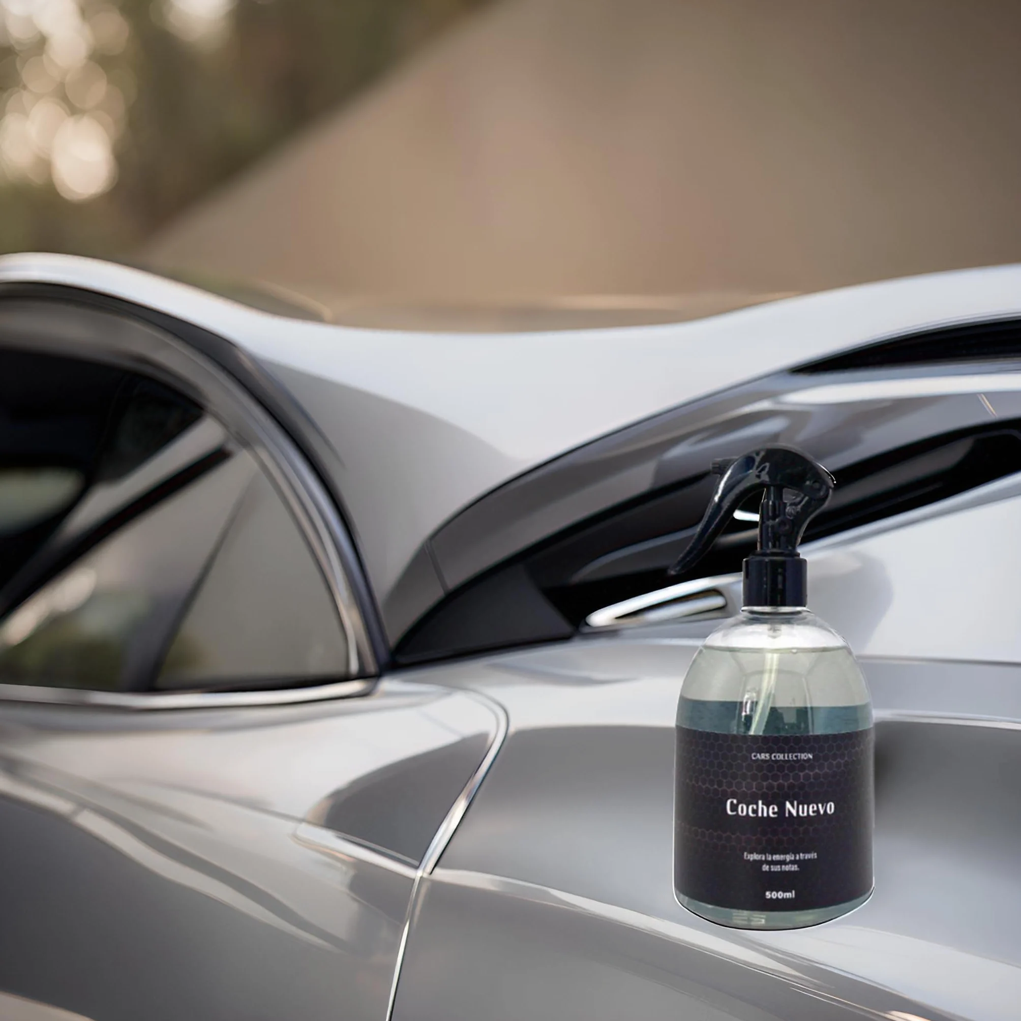 AutoFullCar - Ambientador Premium Línea CARS COLLECTION Para Coche, 500 ml. Fragancia De Lujo, Duración Prolongada - Ambientador Para Automoción, Hogar, Dormitorio, Oficina etc... (COCHE NUEVO)