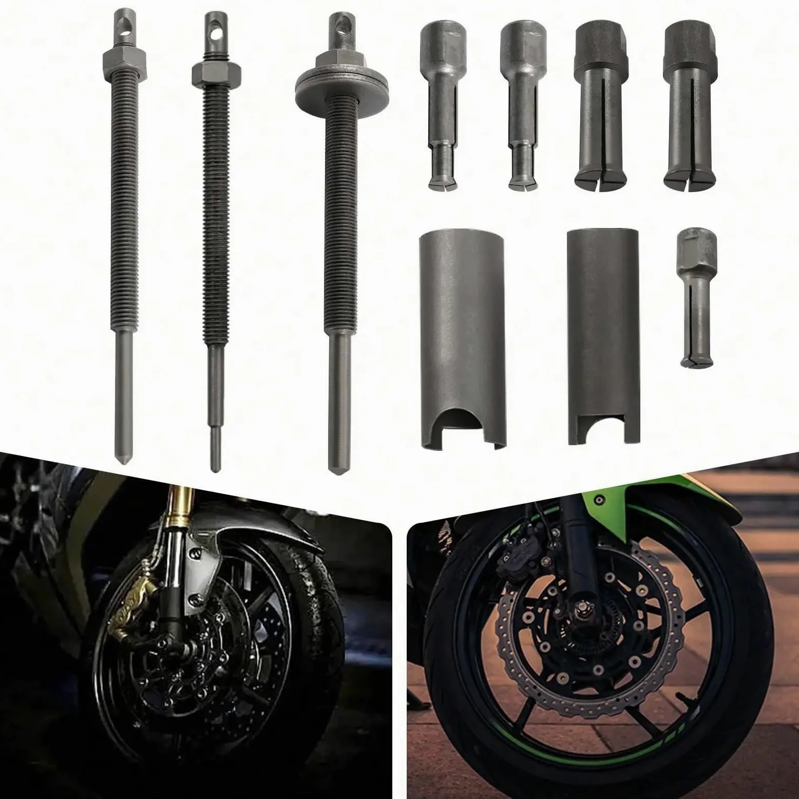 Extractor de Volante Motor Extractores de cojinetes internos de Motocicleta, Kit de Herramientas de extracción de cojinetes de 9-30mm, 8 Uds.