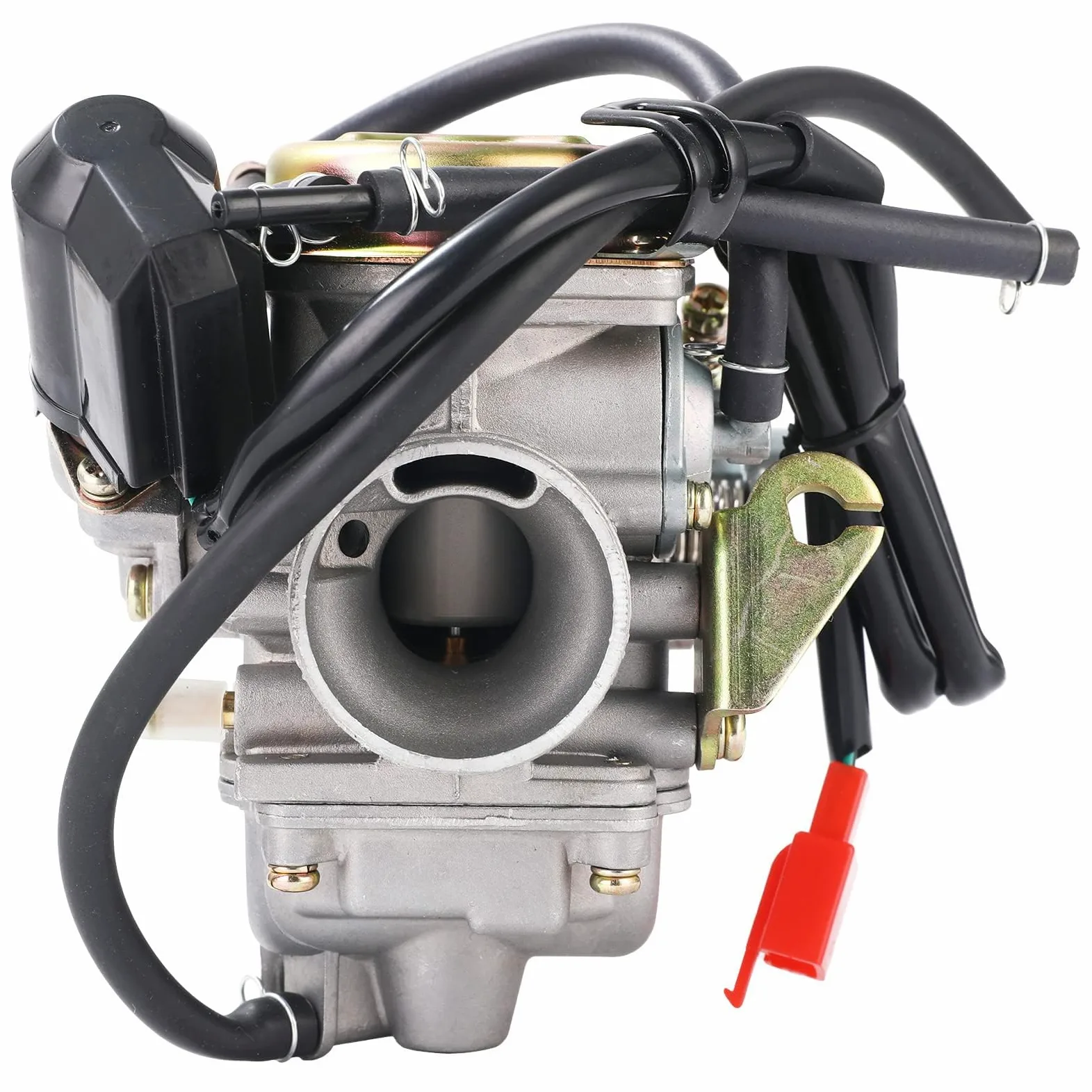 PD24J Carburador para 4 tiempos GY6 125cc 150cc ATV Go Karts Scooter Ciclomotores QMJ/QMI157 QMJ/QMI152 - Diámetro de admisión del colector 24 mm PD24J Carb