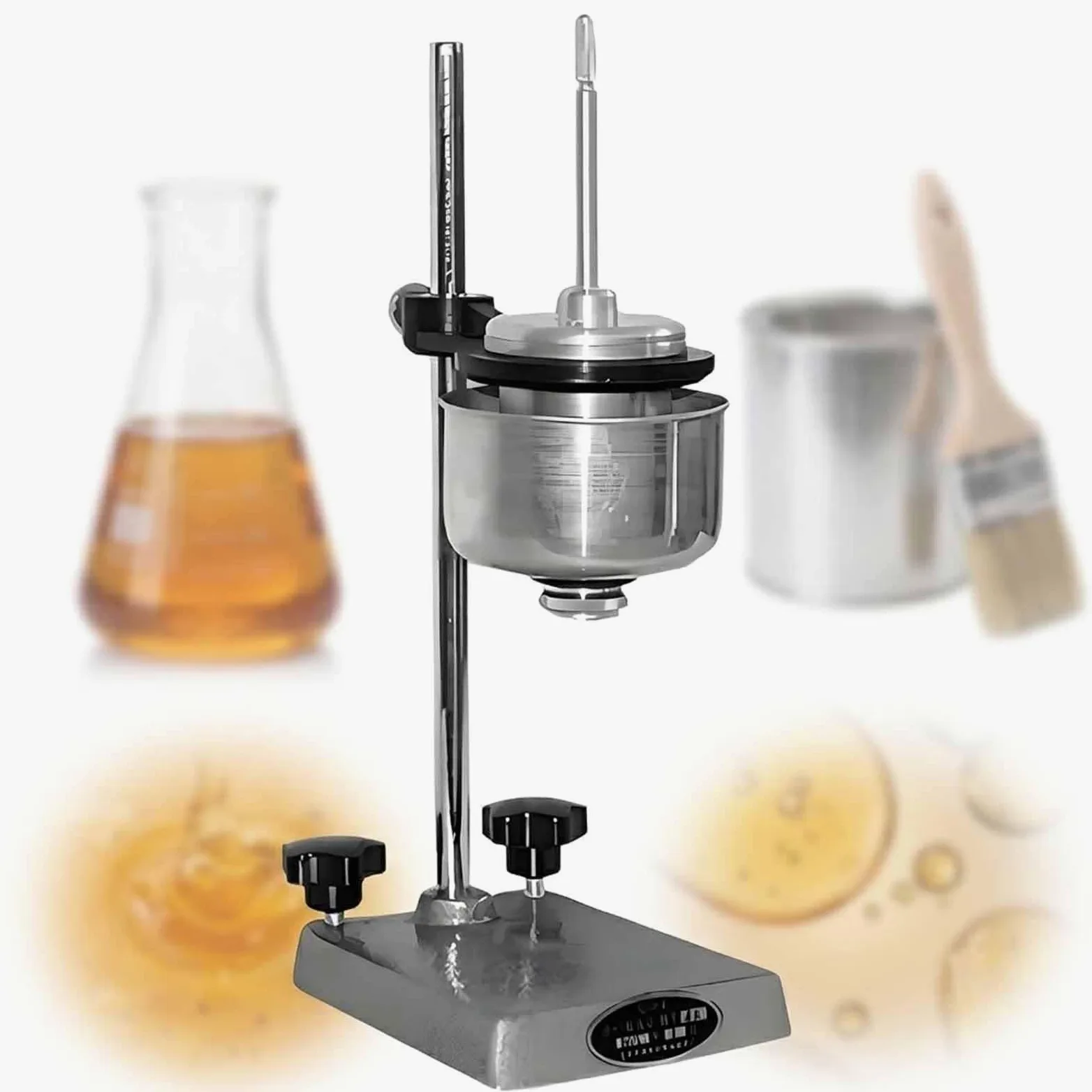 Viscosímetro para medición de viscosidad de precisión, soporte ajustable, ángulo de cono interior 101°±30°, diámetro de boquilla 5,6±0,02 mm, ideal para revestimientos, tintas y pinturas