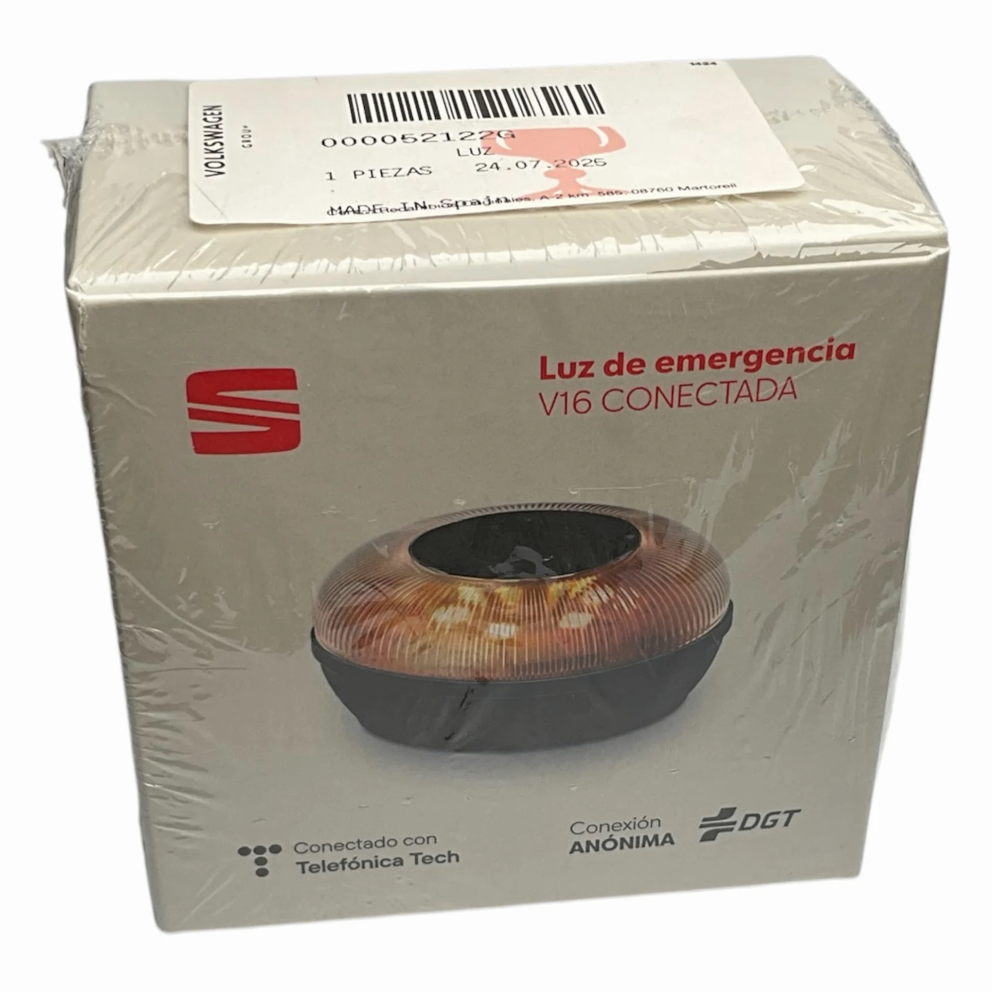 Original SEAT Luz de emergencia Homologada V16 - Conectada a DGT 000052122G