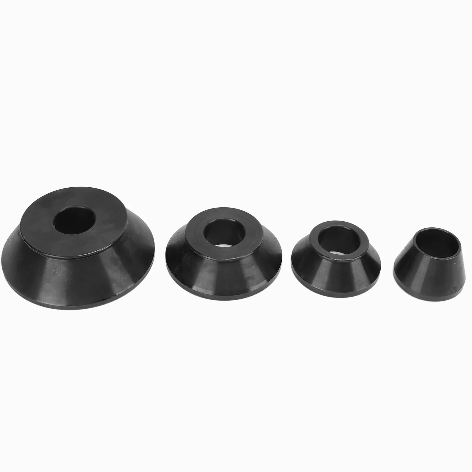 Juego de Adaptadores Cónicos para Equilibrador de Ruedas Duradero, 4 Uds., para Coche, Camión, SUV, Eje de 36mm, Acero Al Carbono de Calidad