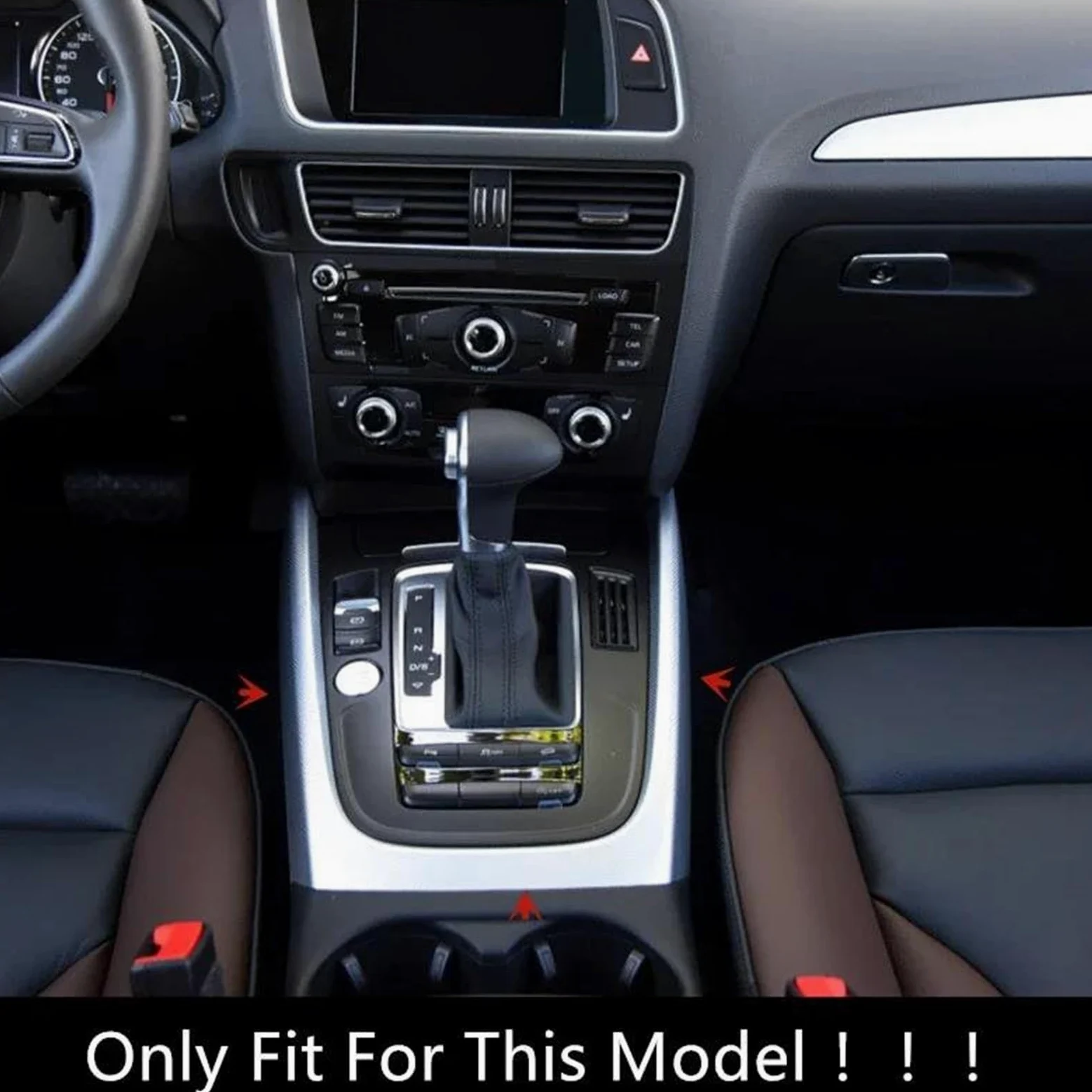 Cubierta De Marco Panel Cambio Caja Cambios Control Central Interior Coche Para Q5 2010-2017 ABS Estilo Modificado