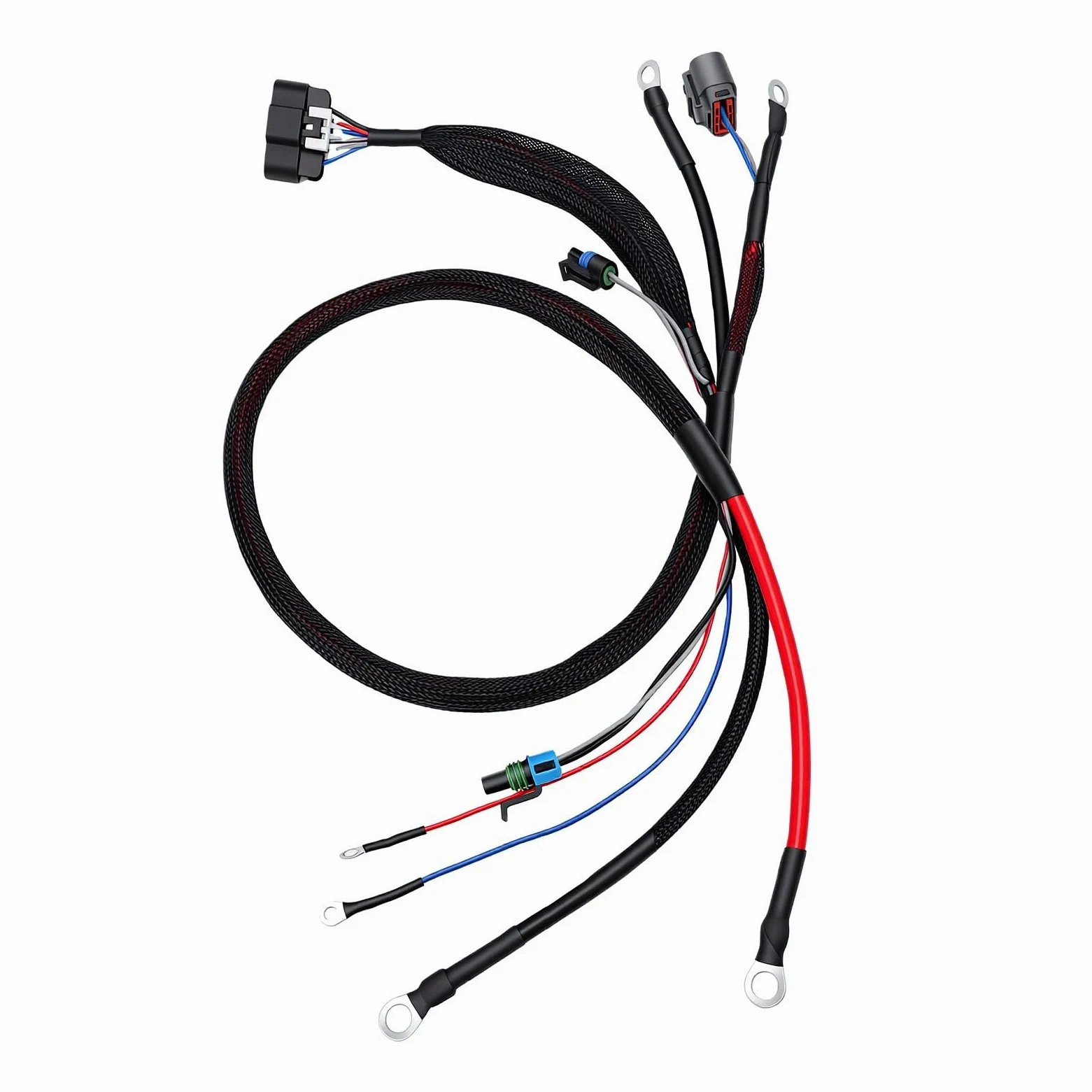 Keenso Arnés de Cables Apto para Equipos El Arnés de Cables Tejido de Alta Resistencia Se Conecta de Manera Eficiente para la Construcción 1 X Unidad