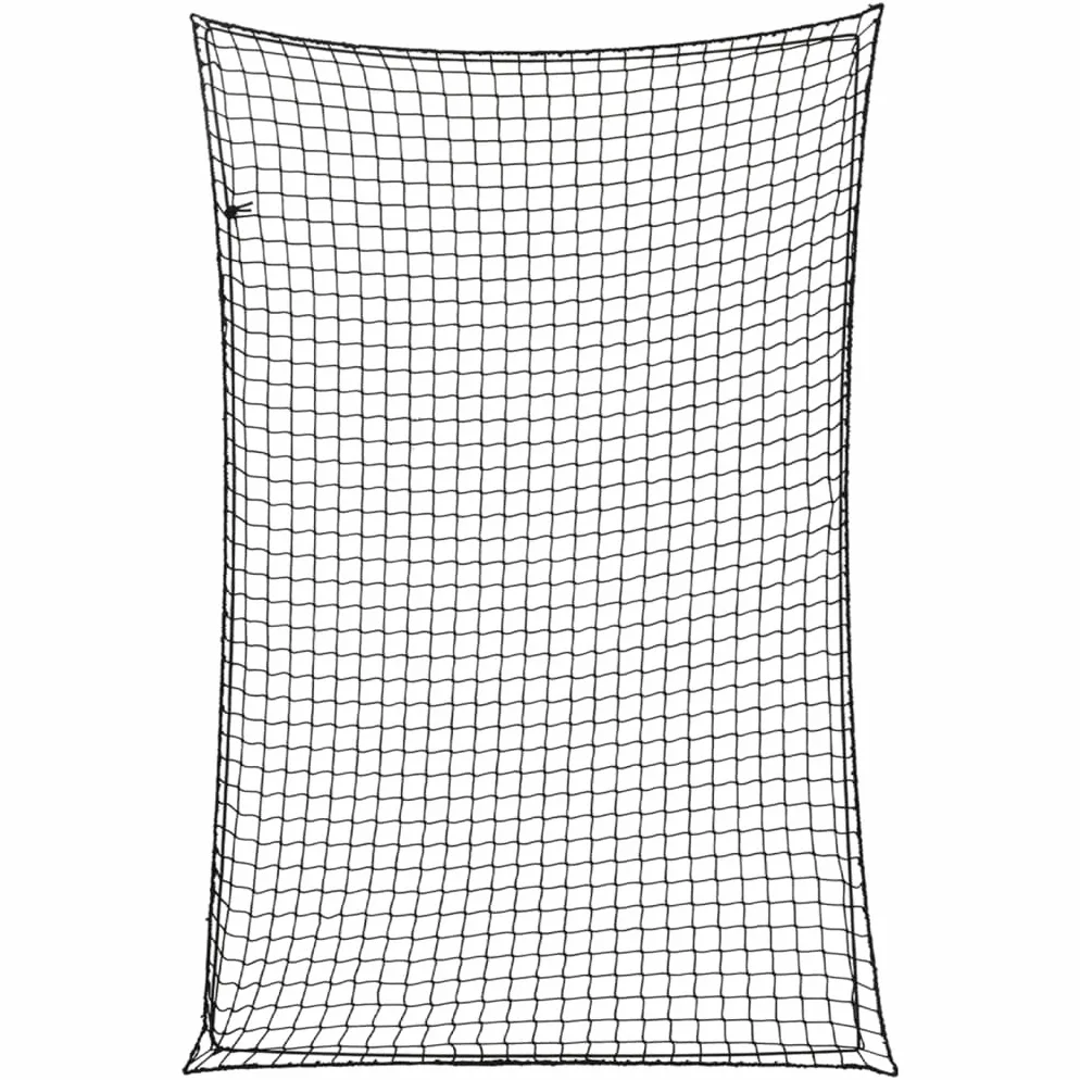 Red de remolque con cuerda de goma negra 3 x 2 m de material PP resistente, universal para remolques, camiones, SUV, resistente a la intemperie y a los rayos UV, seguridad de carga y red de