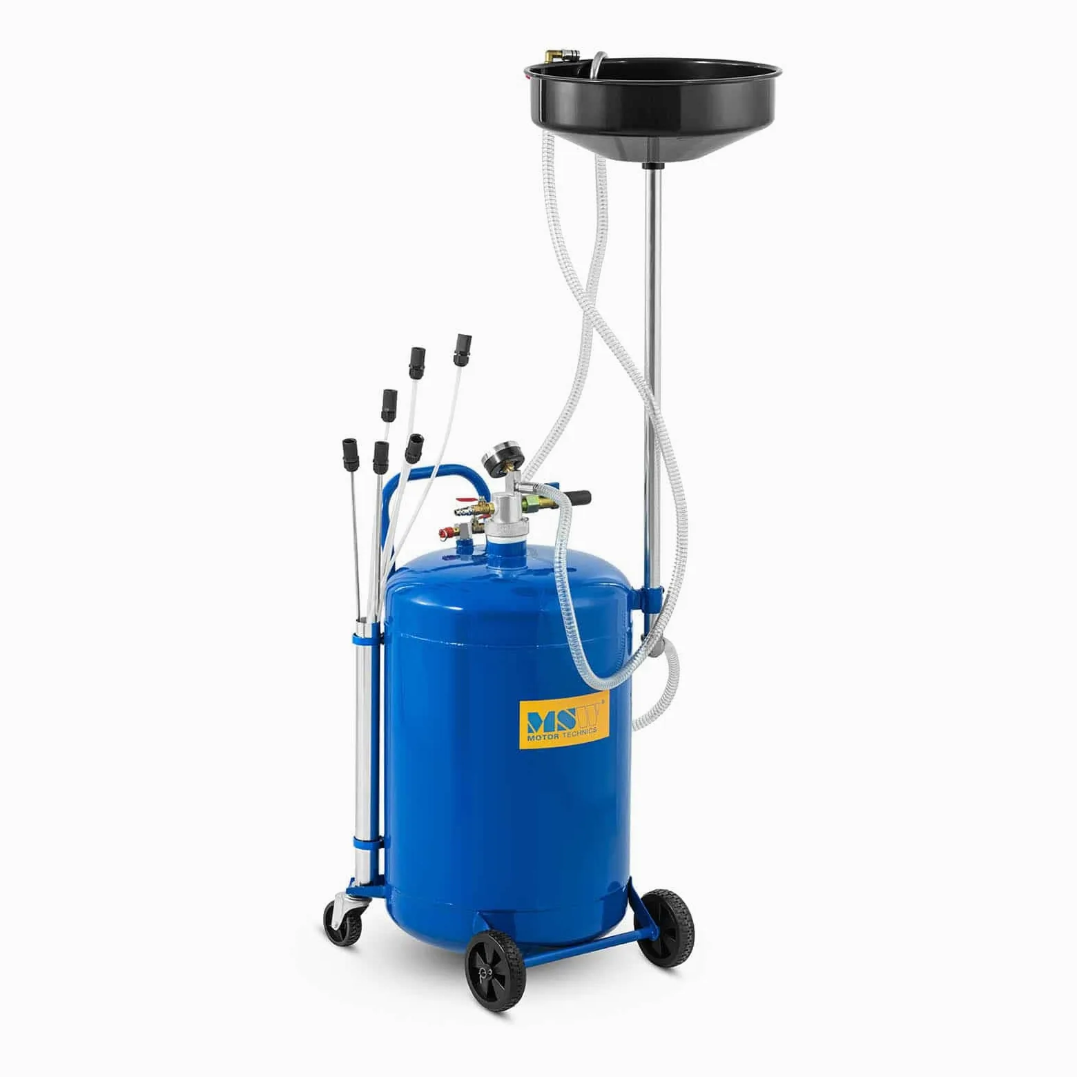 MSW Colector de Aceite Usado para Taller MSW-ODE-68 (Capacidad de la bandeja colectora: 68 L, Capacidad del tanque de recogida: 10 L, Altura regulable: 1000-1400 mm)