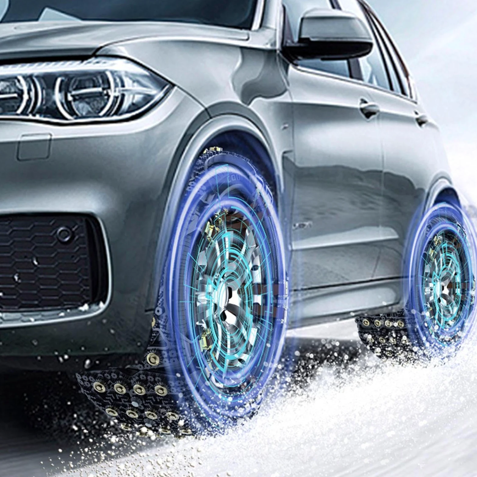 Cadena antideslizante para neumáticos, 6 cadenas de nieve para coche | herramientas universales de cadena de nieve, cadenas de neumáticos de camión, cadenas flexibles para neumáticos de nieve, bar