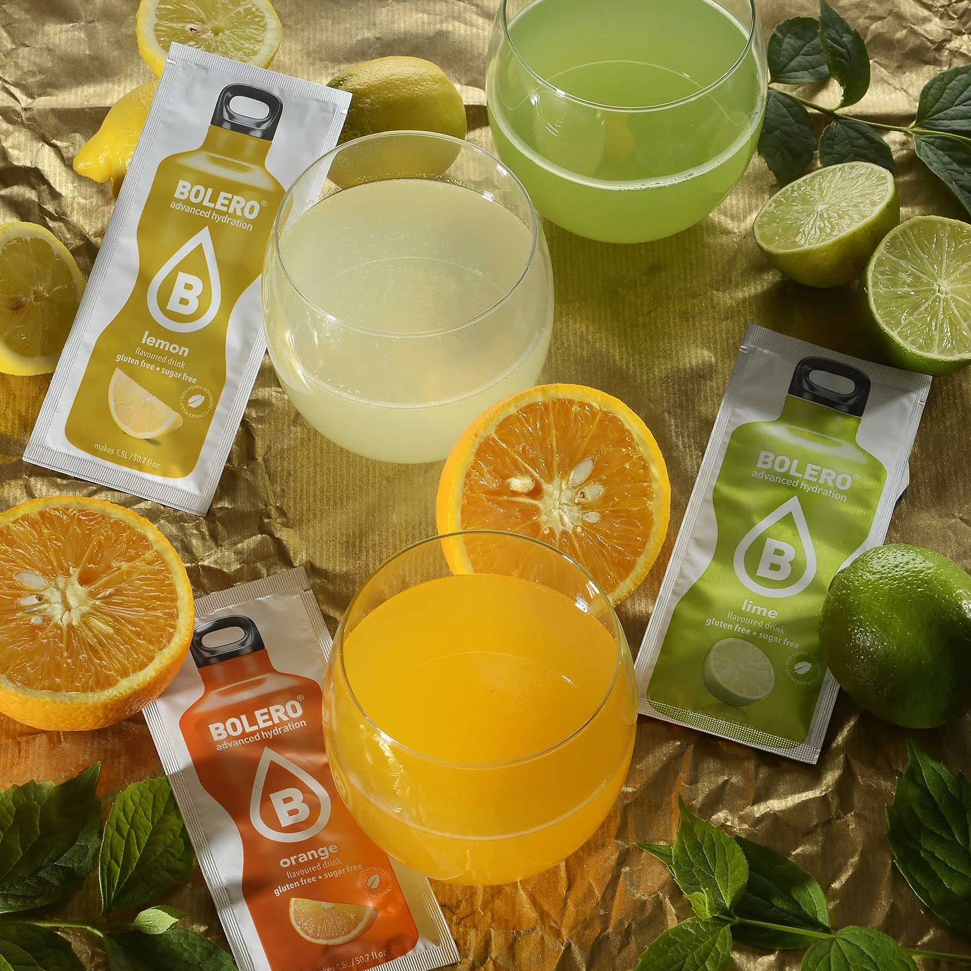 Bolero Drink 24 bolsitas 3 g fruta preparada en polvo soluble bebida fresca 72 gramos endulzado stevia Mandarin
