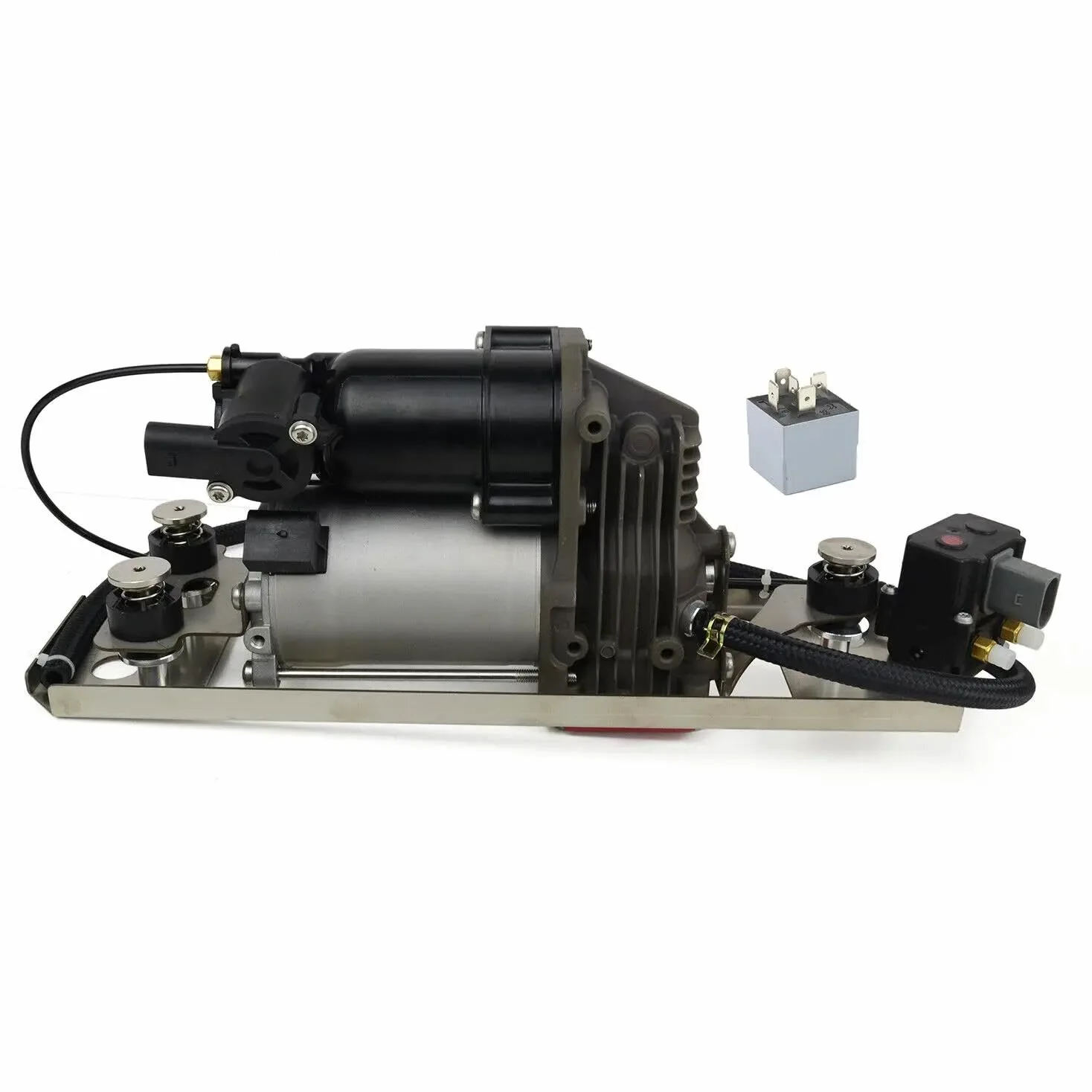 Suspensiones de aire Para E61 2005-conjunto Bomba Compresora Suspensión Neumática Con Soporte Y Bloque De Válvula Solenoide 37106793778 37206792855 Amortiguadores