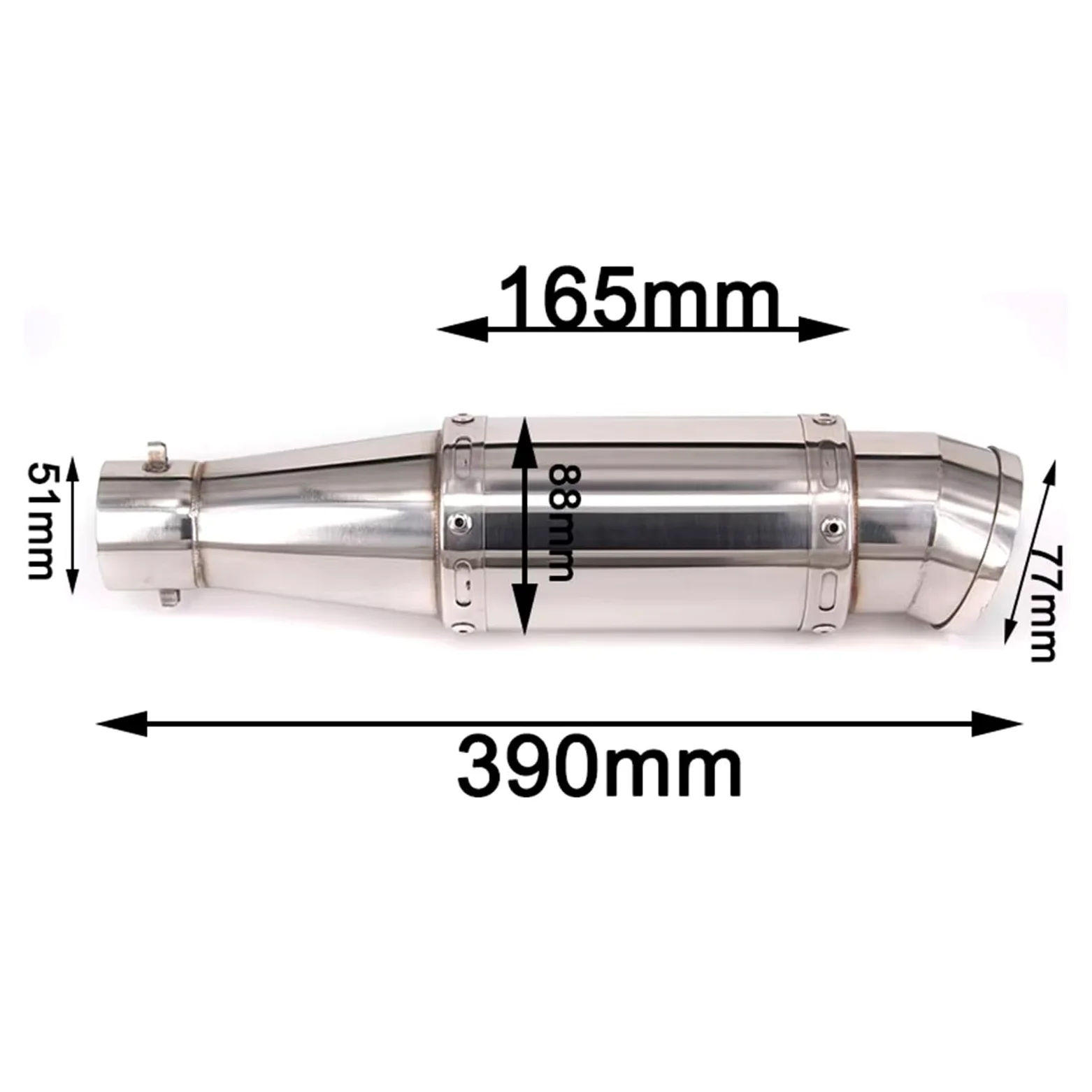 silencioso escape moto Para Z900 Para R3 Para R25 Para MT07 Para MT09 | Para R1 para Z400 para Z650 51MM escape Universal de motocicleta silenciador de escape Inox