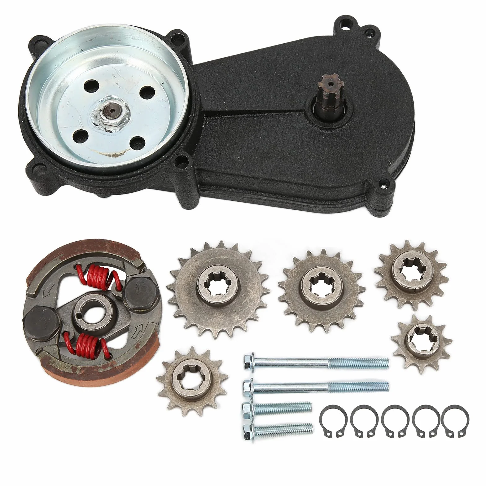 Akozon Kit de Transmisión de Engranajes Caja de Transmisión de Engranajes Reemplazo para 43 47 49 2 Tiempos Pocket Mini Bike Scooter ATV