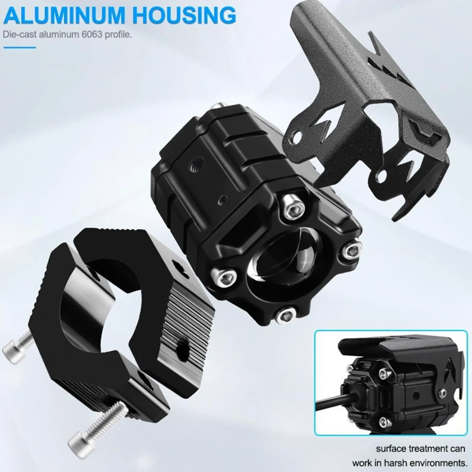 Faros Motocicleta Foco Faros LED para Motocicleta LED Antiniebla | Foco LED motocicleta lente proyector luces antiniebla conducción haz alto/bajo color blanco amarillo faros Led auxiliares