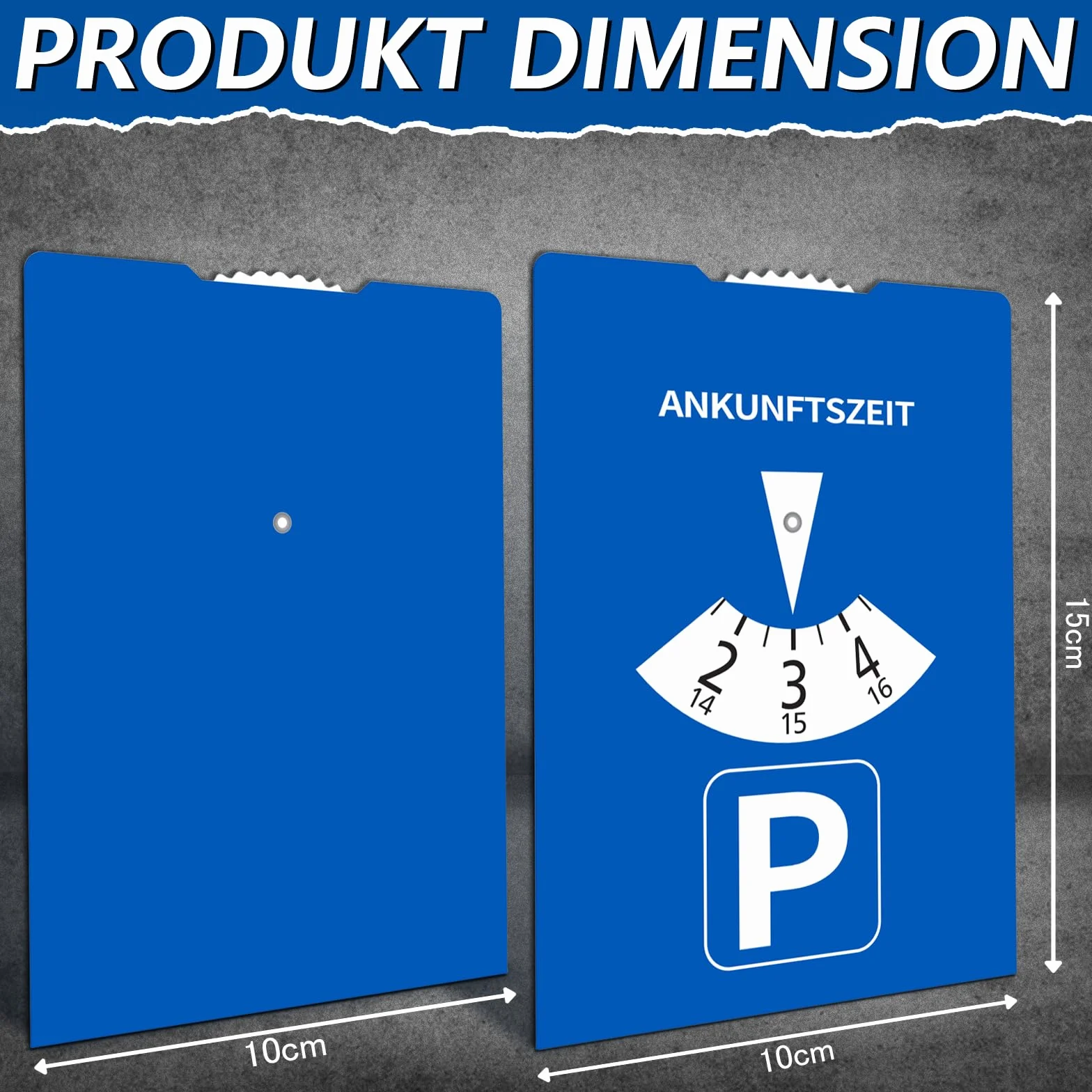 kinoco Parkscheibe aus Pappe, StVO-konform, 11x15 cm - Umweltfreundlich & strapazierfähig für Auto, LKW, Wohnmobile