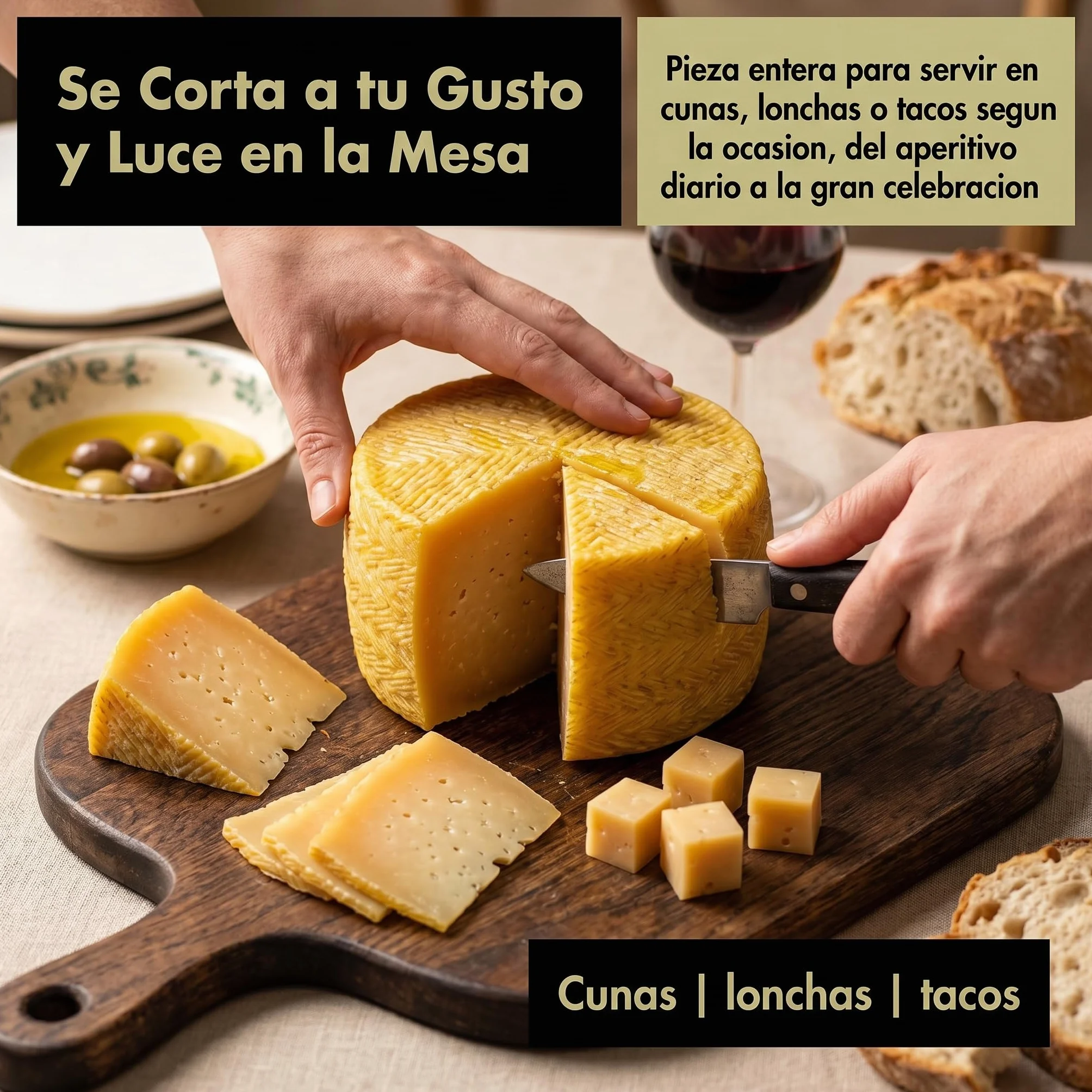SABE A SABAS Queso de Oveja Curado Anejo Reserva 3 Kg Maduracion 15 Meses en Aceite de Oliva Virgen Extra