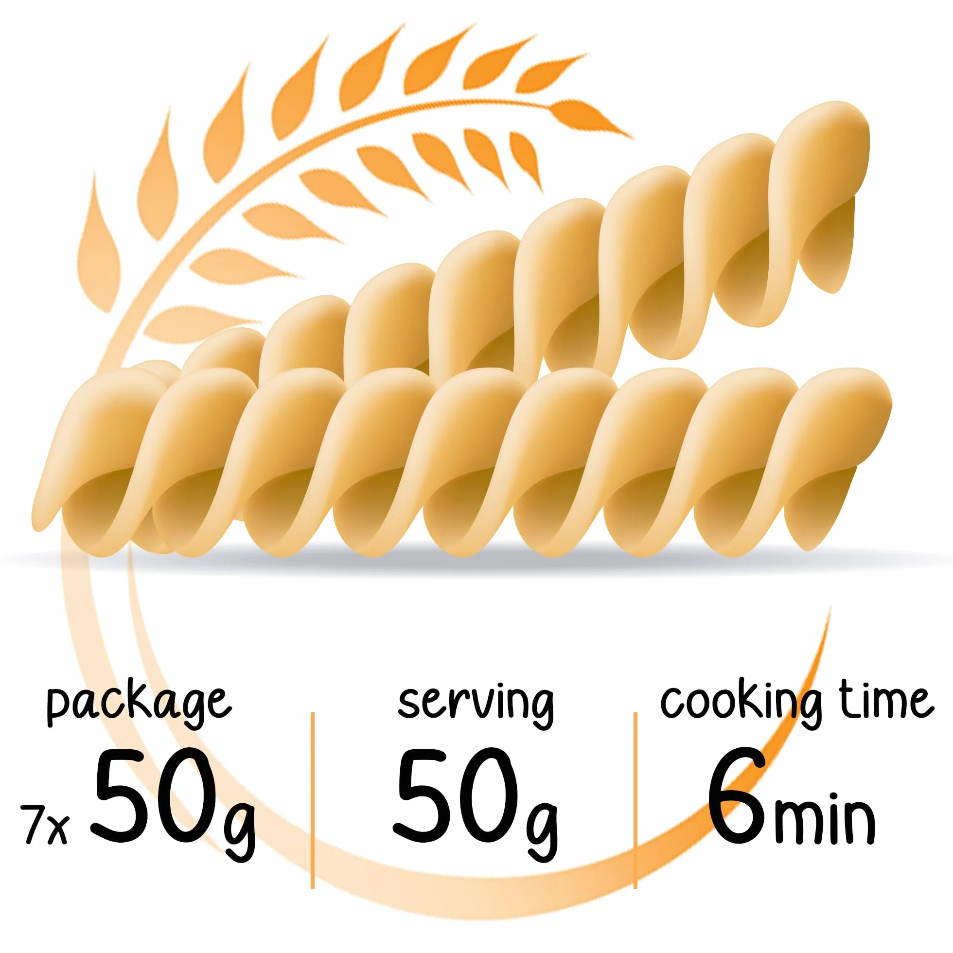 FUSILLI KETO Line@diet Fusilli Cetogénico 7x50g 350g Bajo en Carbohidratos 0.2g Azúcar Rico en Fibra y Proteínas