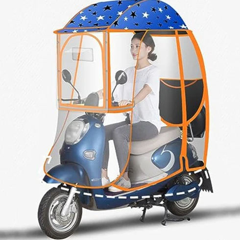 Funda impermeable para scooter de movilidad, totalmente cerrada con tiras reflectantes y bolsillos de almacenamiento, protección ajustable para todo tipo de clima
