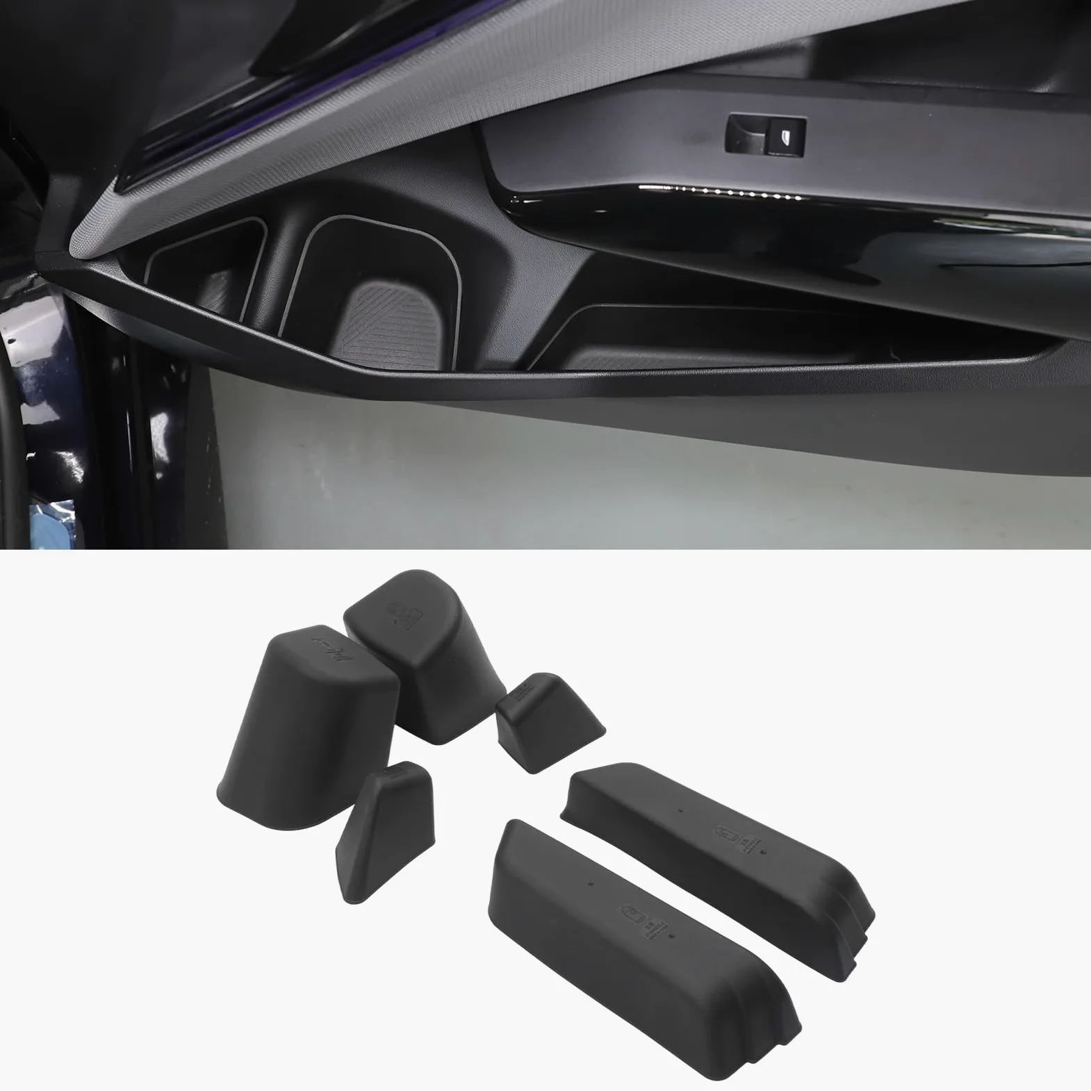 PIUGILH Caja de almacenamiento para puerta delantera de coche adecuada para BMW X3 2025, caja organizadora de puerta de coche para BMW X3 G45 accesorios, juego de 6 organizadores de cenicero de puerta