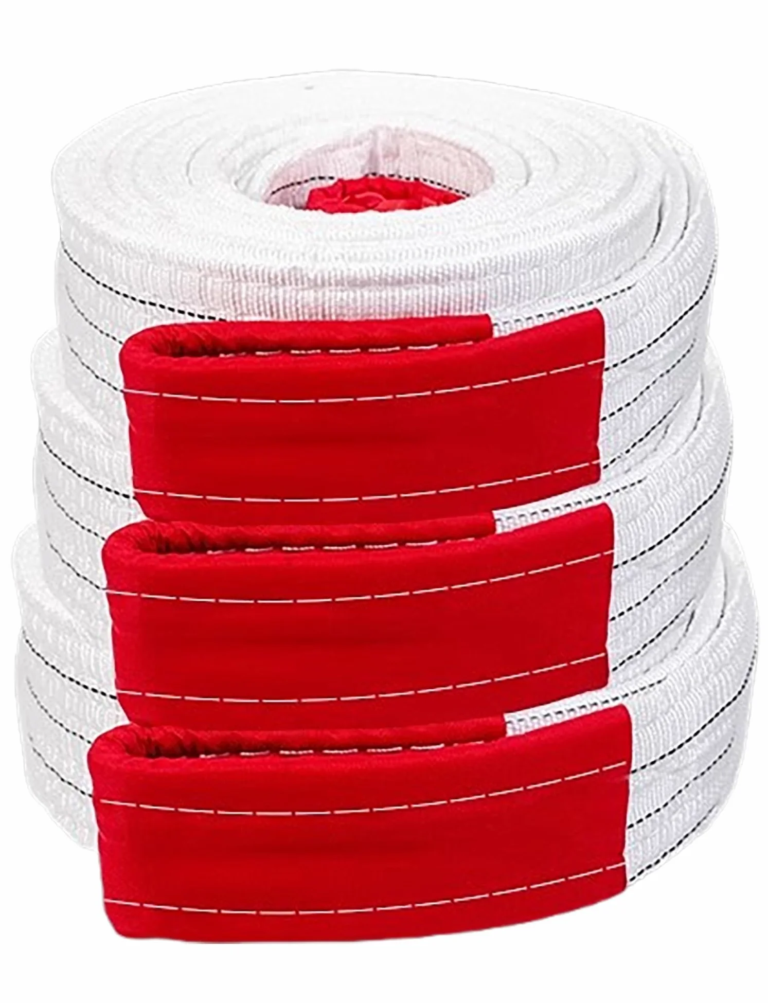 Eslingas de elevación, eslingas de Alta Resistencia, Eslinga Plana de Nailon de 4 Capas para grúas, polipastos, Aparejos industriales y remolques - Resistente al Desgaste (2 toneladas - 8 me