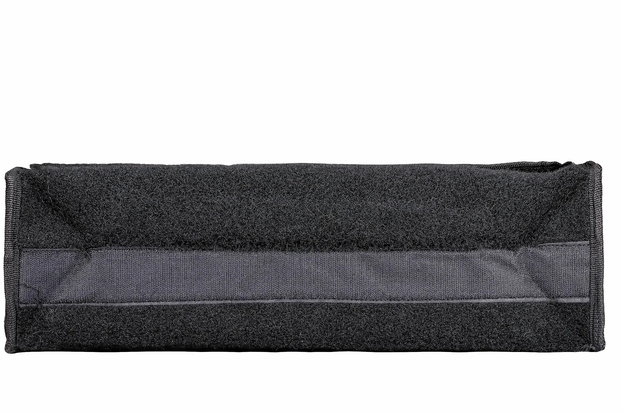 Black+Decker Organizador Maletero Coche - Organizador Coche 55 x 15 x 23 CM - Caja Plegable con 1 Compartimento Grande y 2 Bolsillos Deslizantes - Accesorios Coche y Compras - Con Velcro - Negro