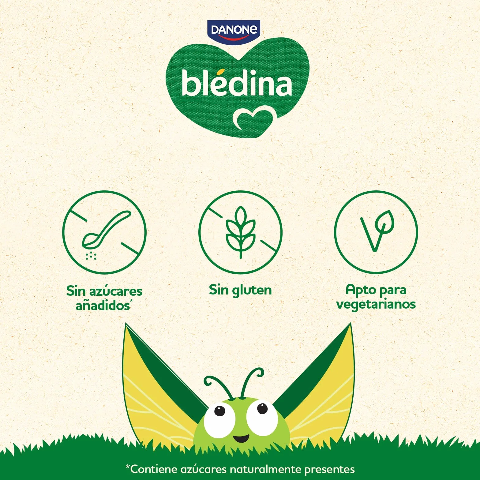 Blédina Bolsita de Manzana, Pera, Platano y Albaricoque para Bebé, 100% Fruta, Sin Azúcares Añadidos, Vitamina C, Fibra, 6 Meses, 100g