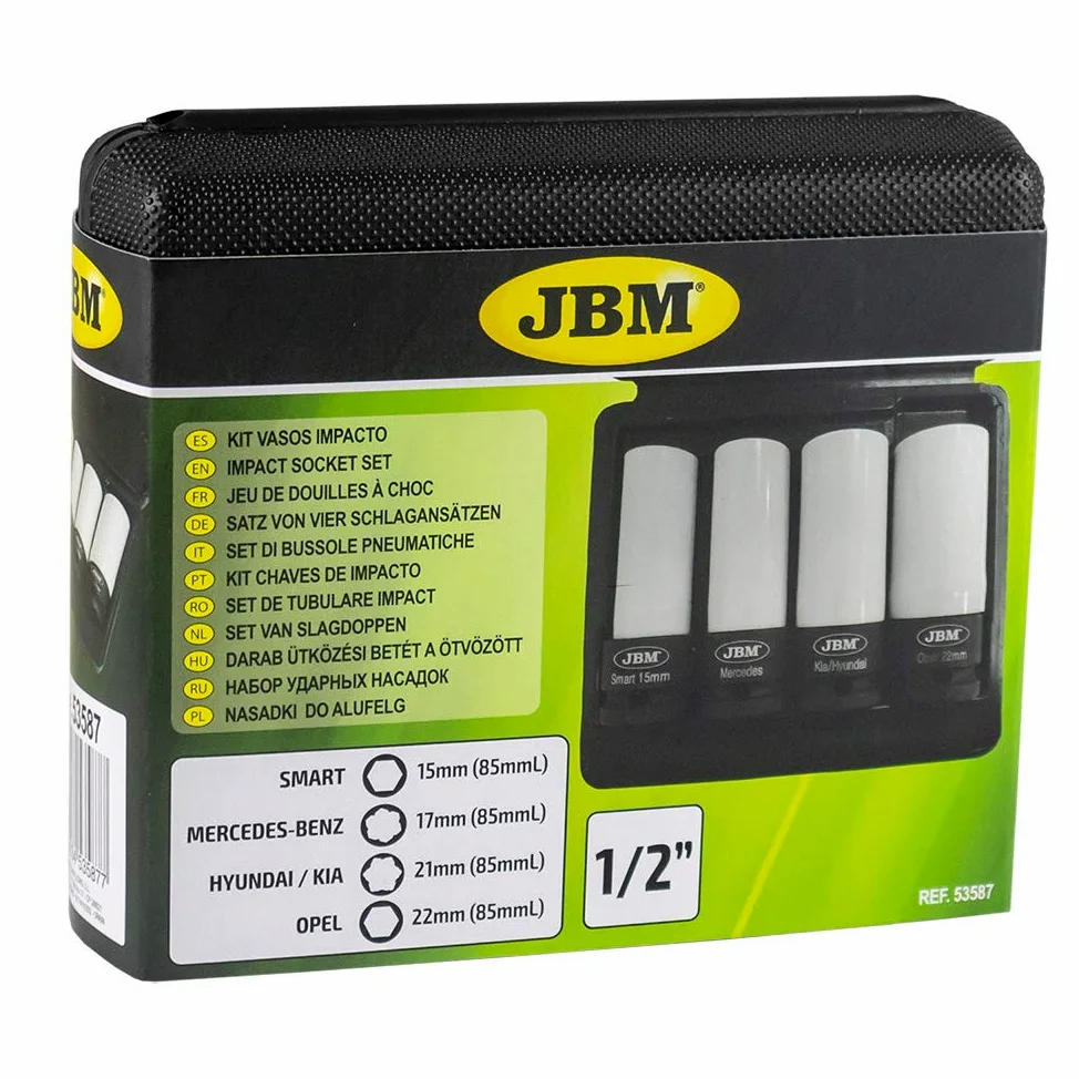 Set DE 4 Vasos DE Impacto para Llantas DE ALEACIÓN - 1/2" - 53587