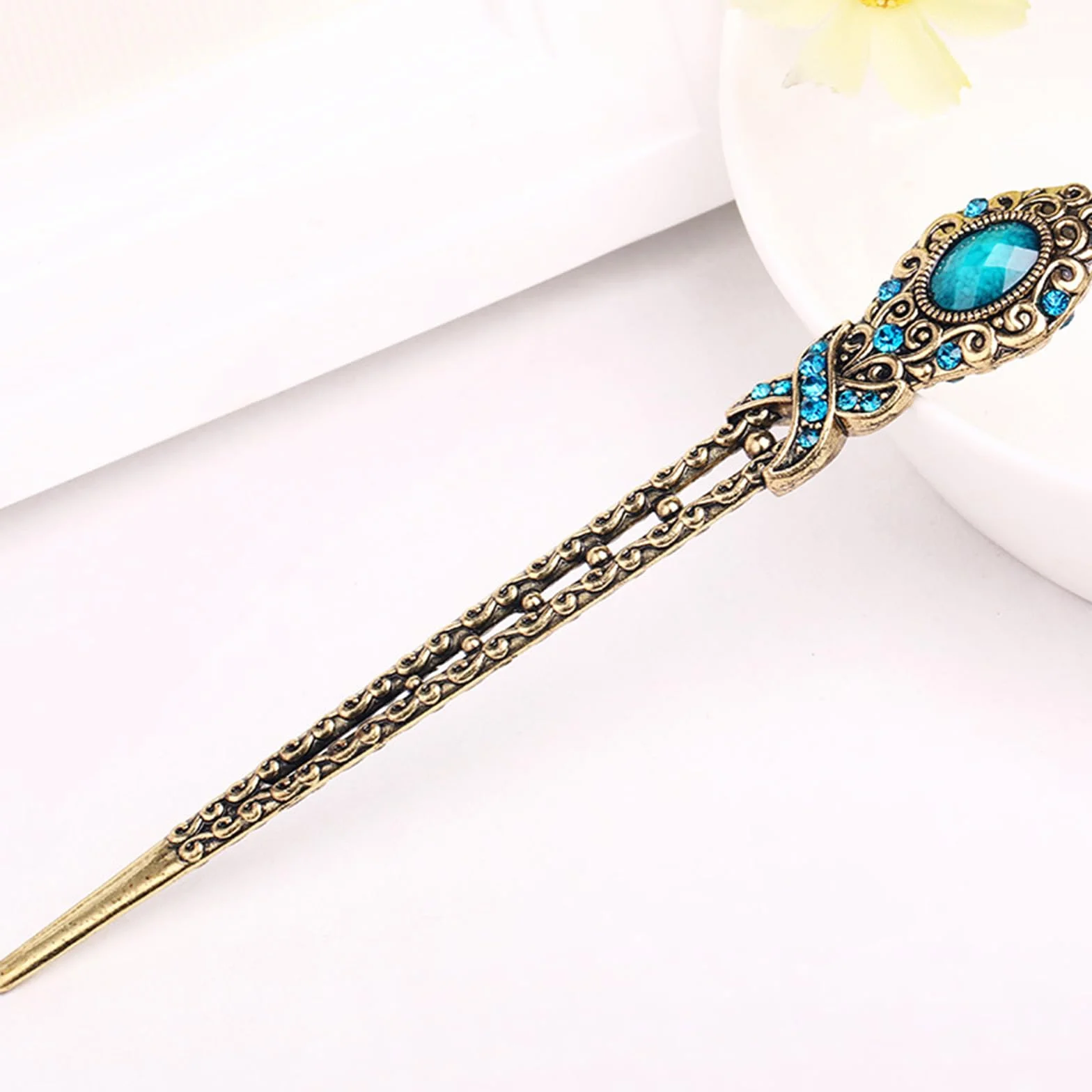 Palillos de Metal para el Pelo Elegante Vintage, Horquillas Chino Retro para Mujeres Niñas