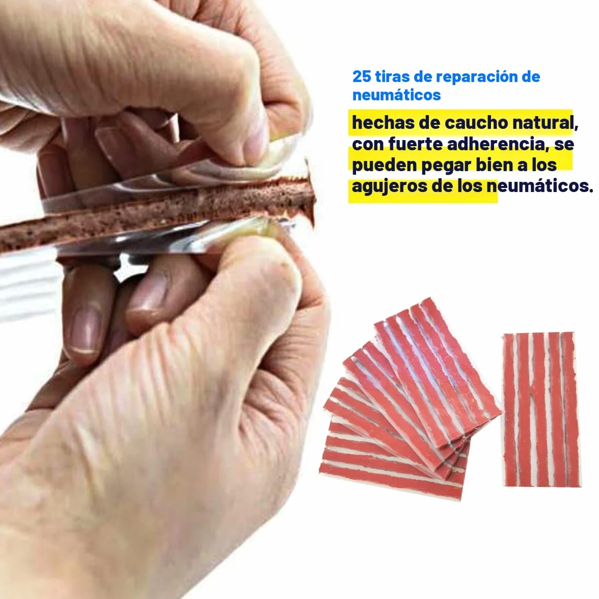 53PCS Kit Repara Pinchazos Herramienta, kit de Reparación para Neumáticos Pesados, kit de emergencia portátil de reparación rápida de neumáticos para coches, todoterrenos, moto y más