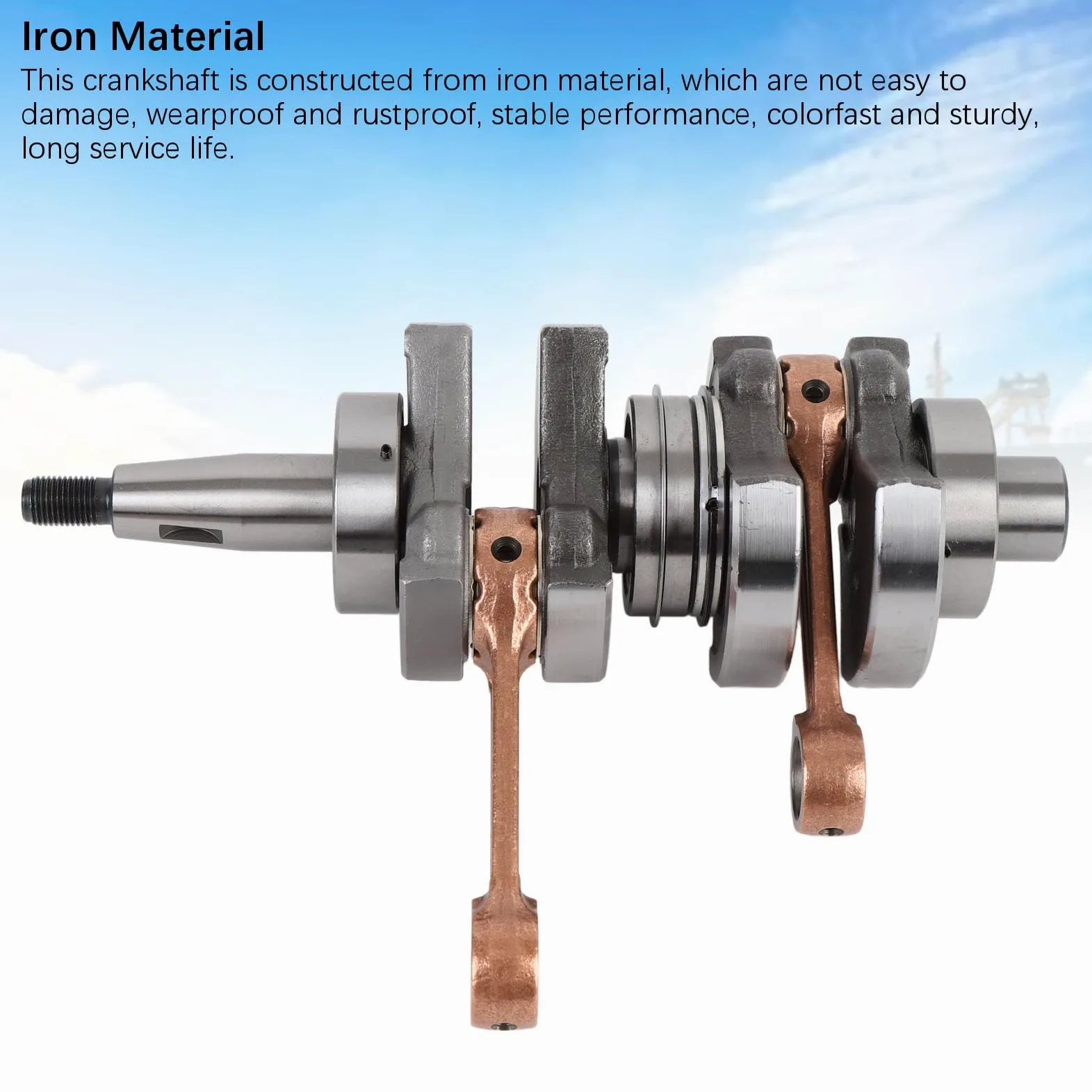 6B4 11400 00 Conjunto del cigüeñal de Alto Rendimiento Motor del cigüeñal del cigüeñal del cigüeñal para 2 Tiempos 9.9 a 15 Motores Marinos de Botes Marinos