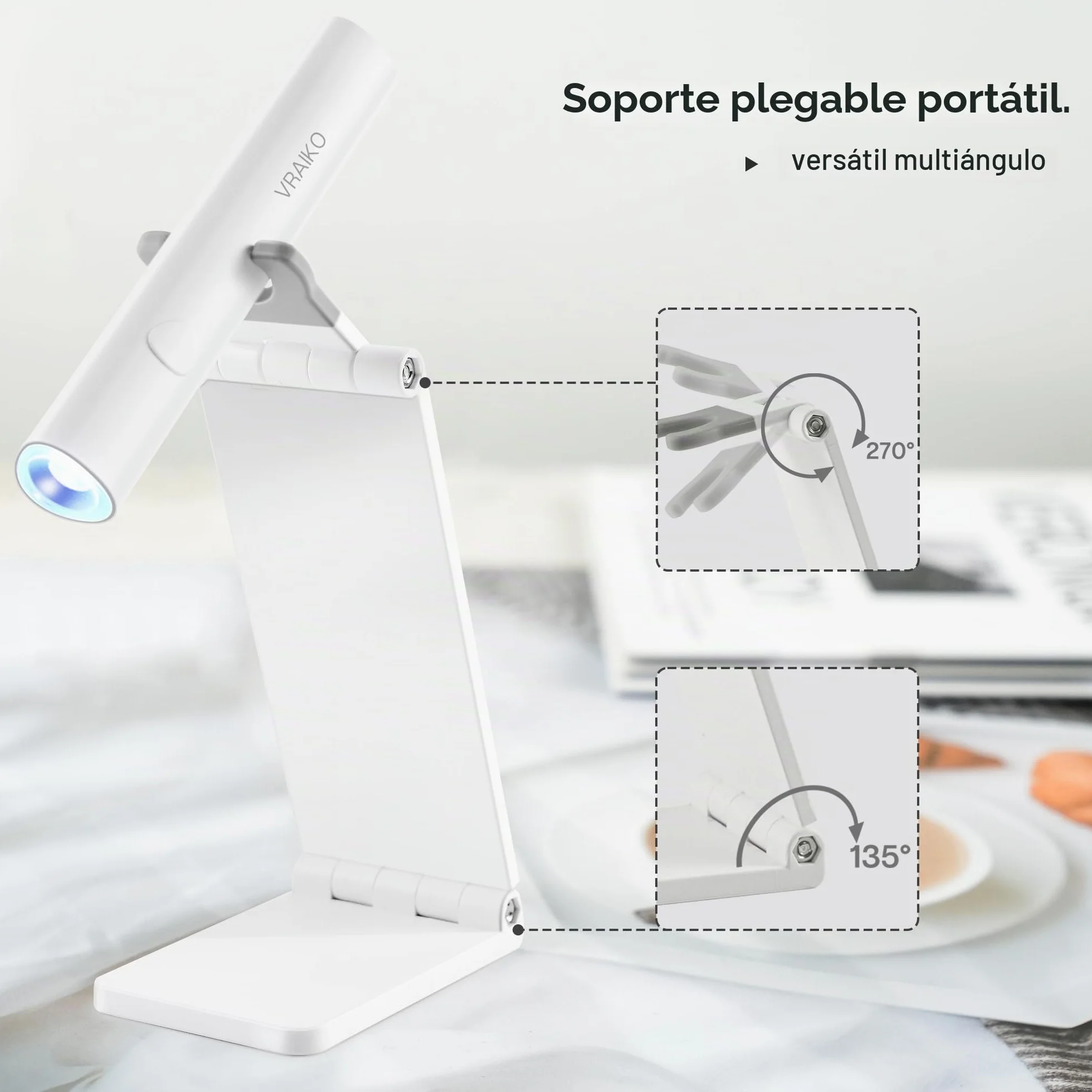 VRAIKO Minicure Luz UV de mano para uñas de gel, lámpara portátil recargable LED secado rápido