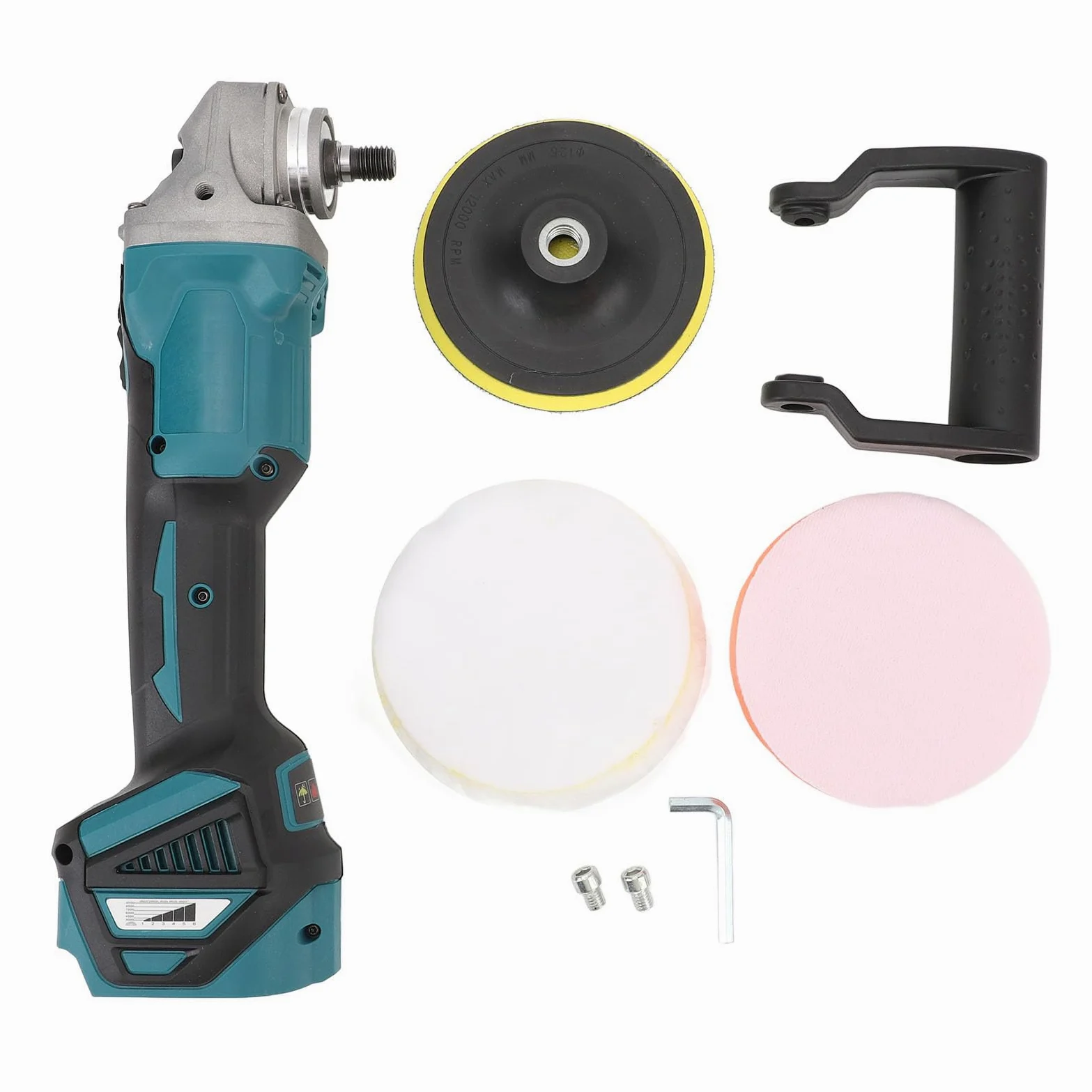 Pulidora de búfer inalámbrica, máquina de abrillantado para coche con batería de 18V, sin escobillas, 6 velocidades, para corrección de pintura y detalles automáticos, encerado