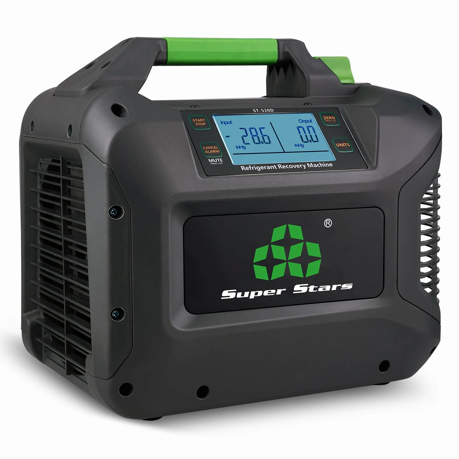 Super Stars Máquina de recuperación de refrigerante compatible con A2L | 1 HP (750 W), pantalla digital sin escobillas, autolimpieza, unidad HVAC portátil, para CFC HFC HCFC